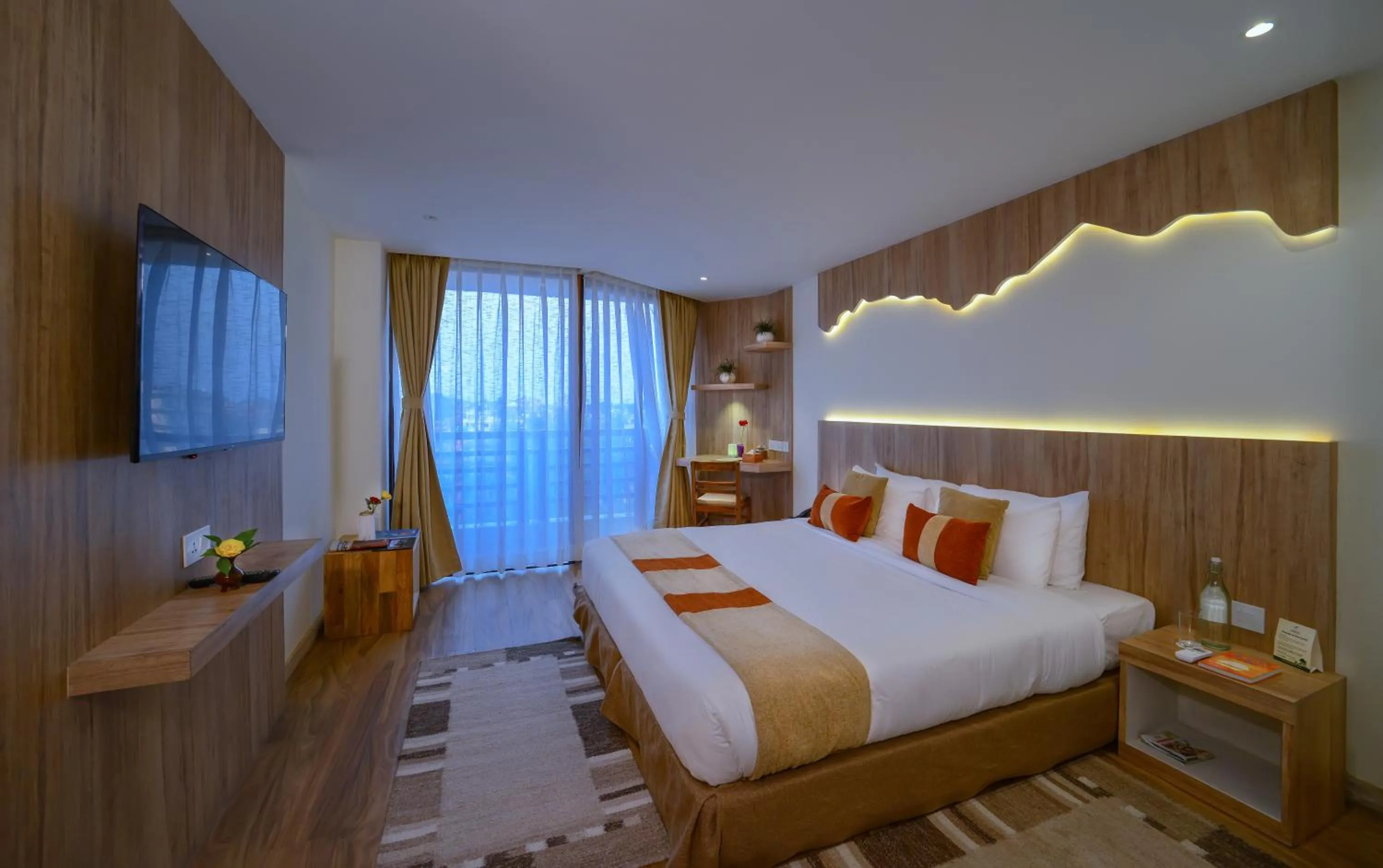 Photo of the whole room, Bed in Aabas Pokhara by Barahi Hospitality