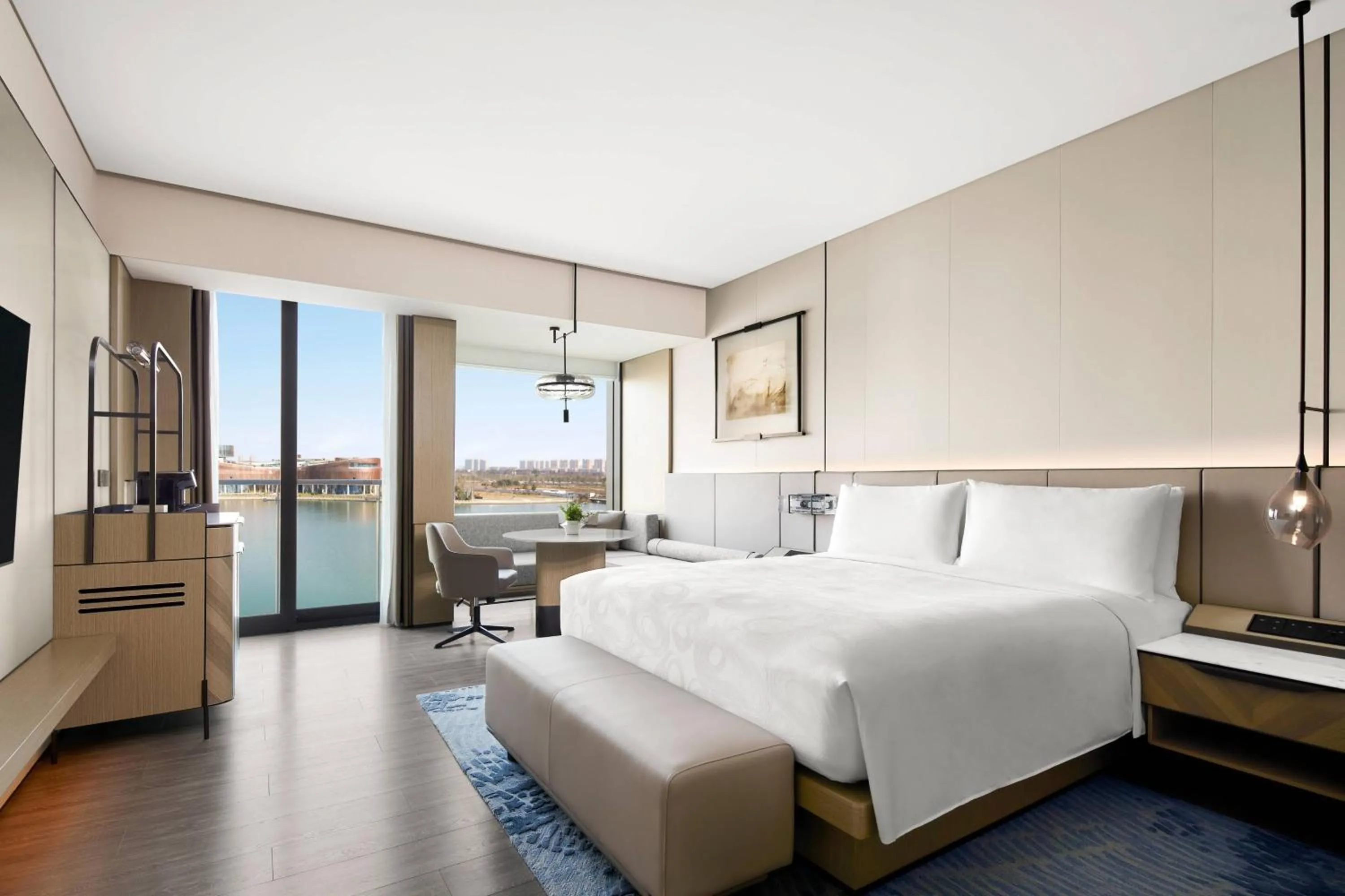 Photo of the whole room, Bed in JW Marriott Shanghai Fengxian