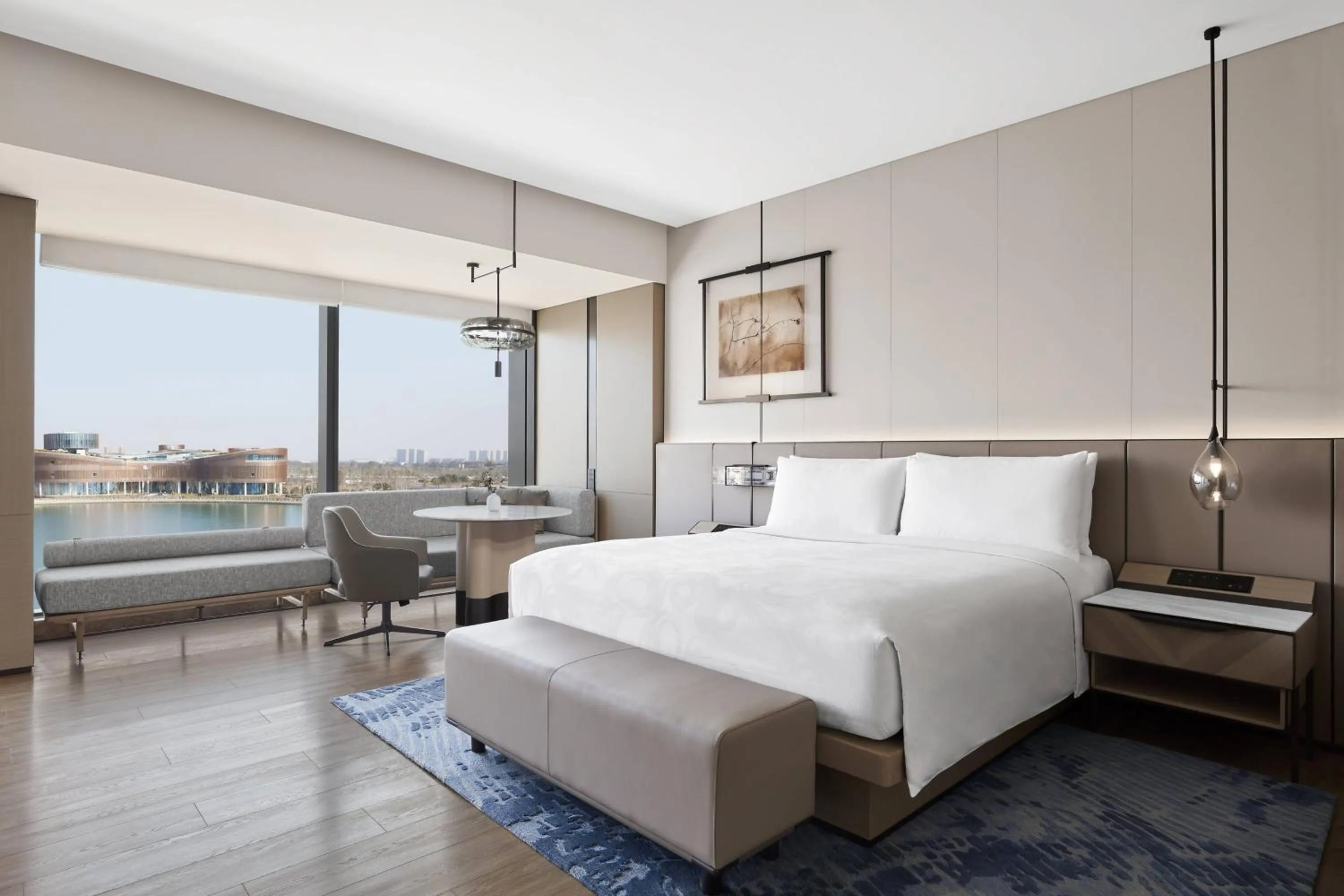 Photo of the whole room, Bed in JW Marriott Shanghai Fengxian