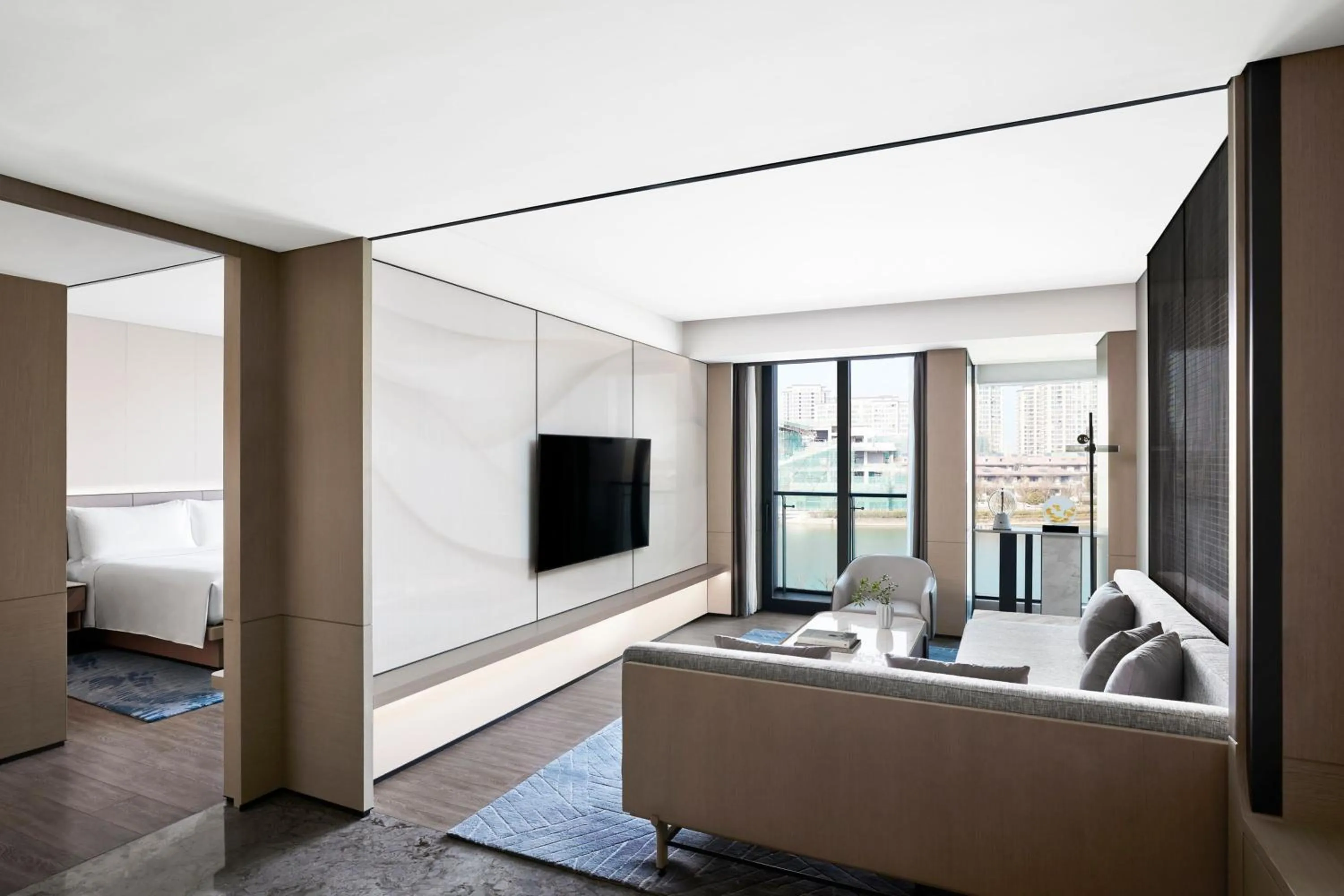 Photo of the whole room, Bed in JW Marriott Shanghai Fengxian