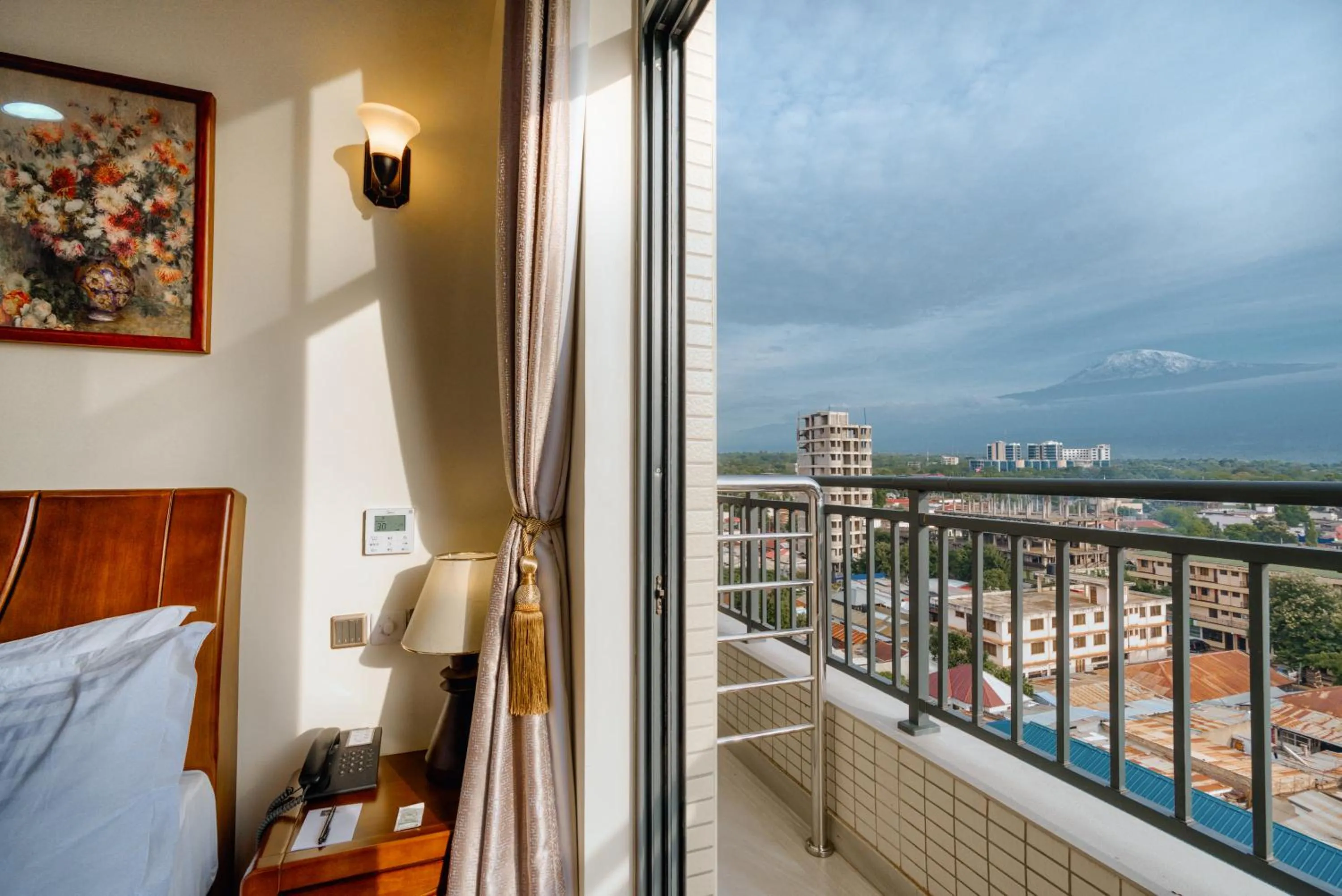 View (from property/room), Bed in Kibo Palace Hotel Moshi