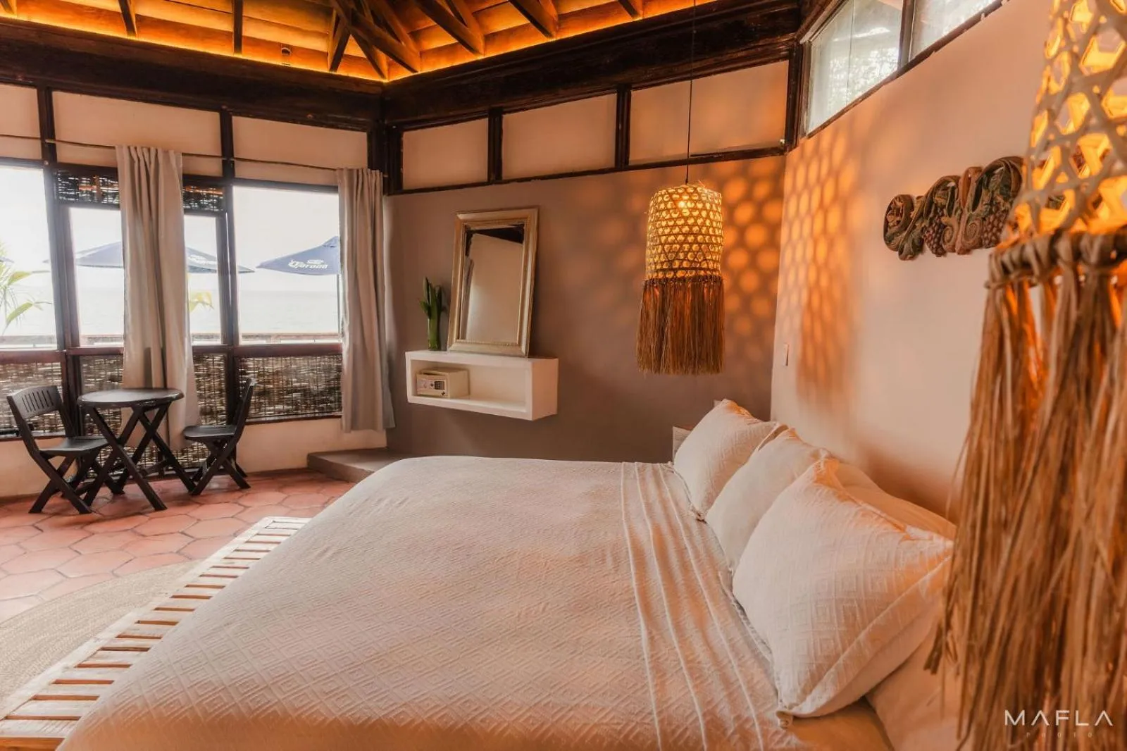 View (from property/room), Bed in Rosario EcoHotel - Islas del Rosario