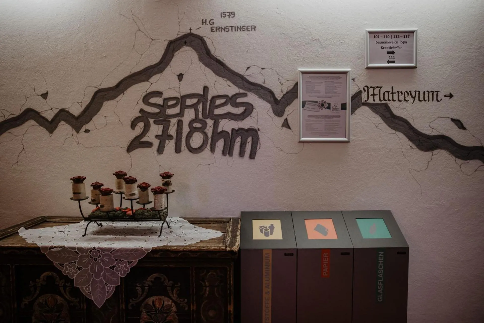 Decorative detail in Parkhotel Matrei