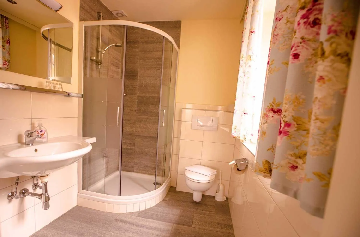 Shower in Hotel Wintergarten