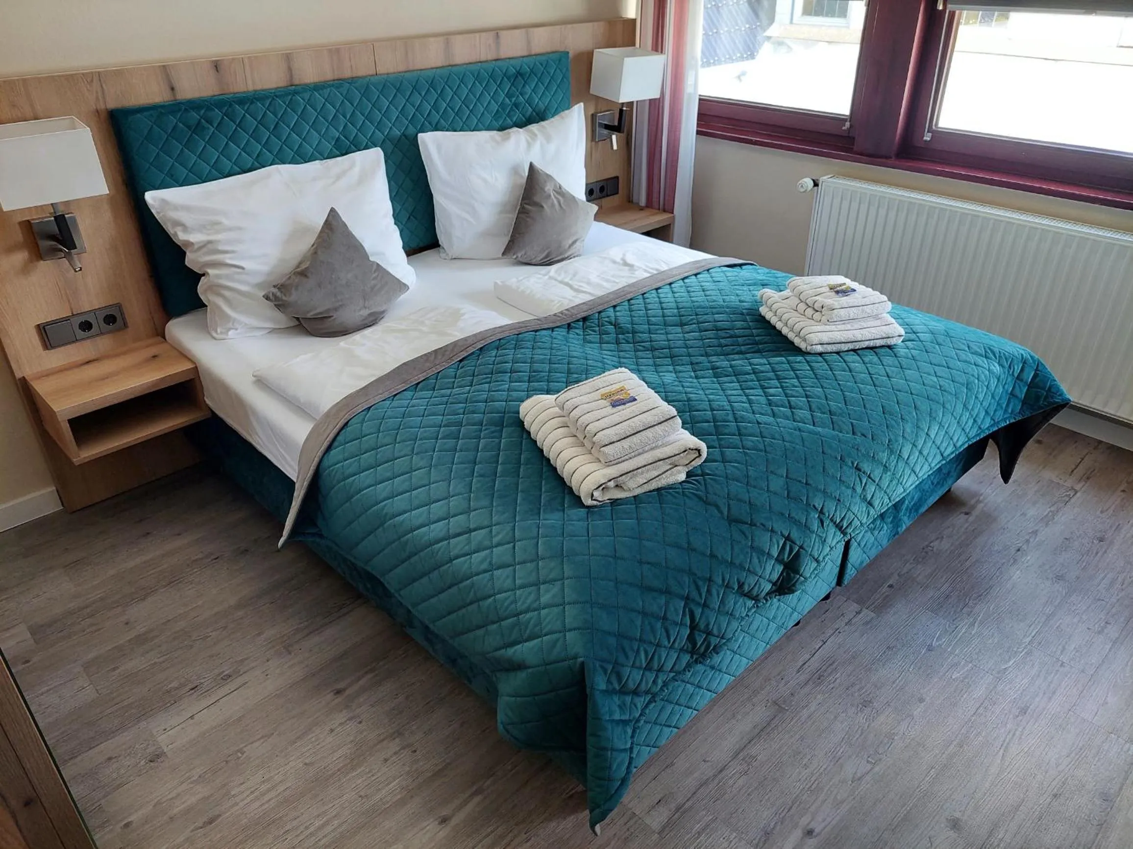 Bed in Hotel Zur Fischerklause