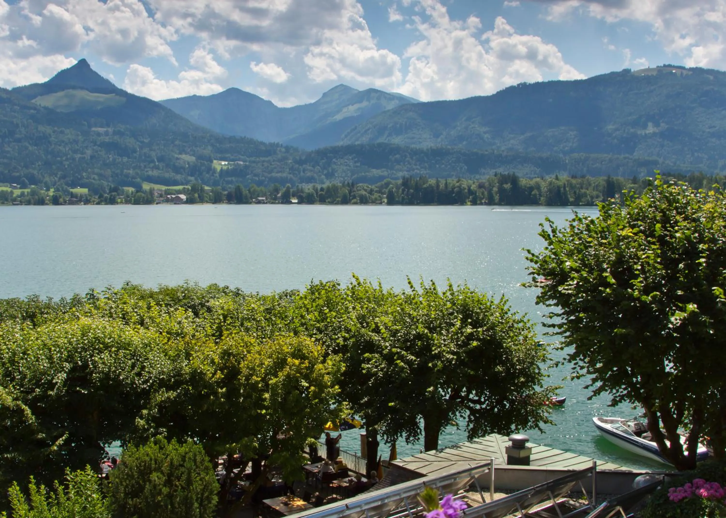 Lake view in Hotel Weisser Hirsch