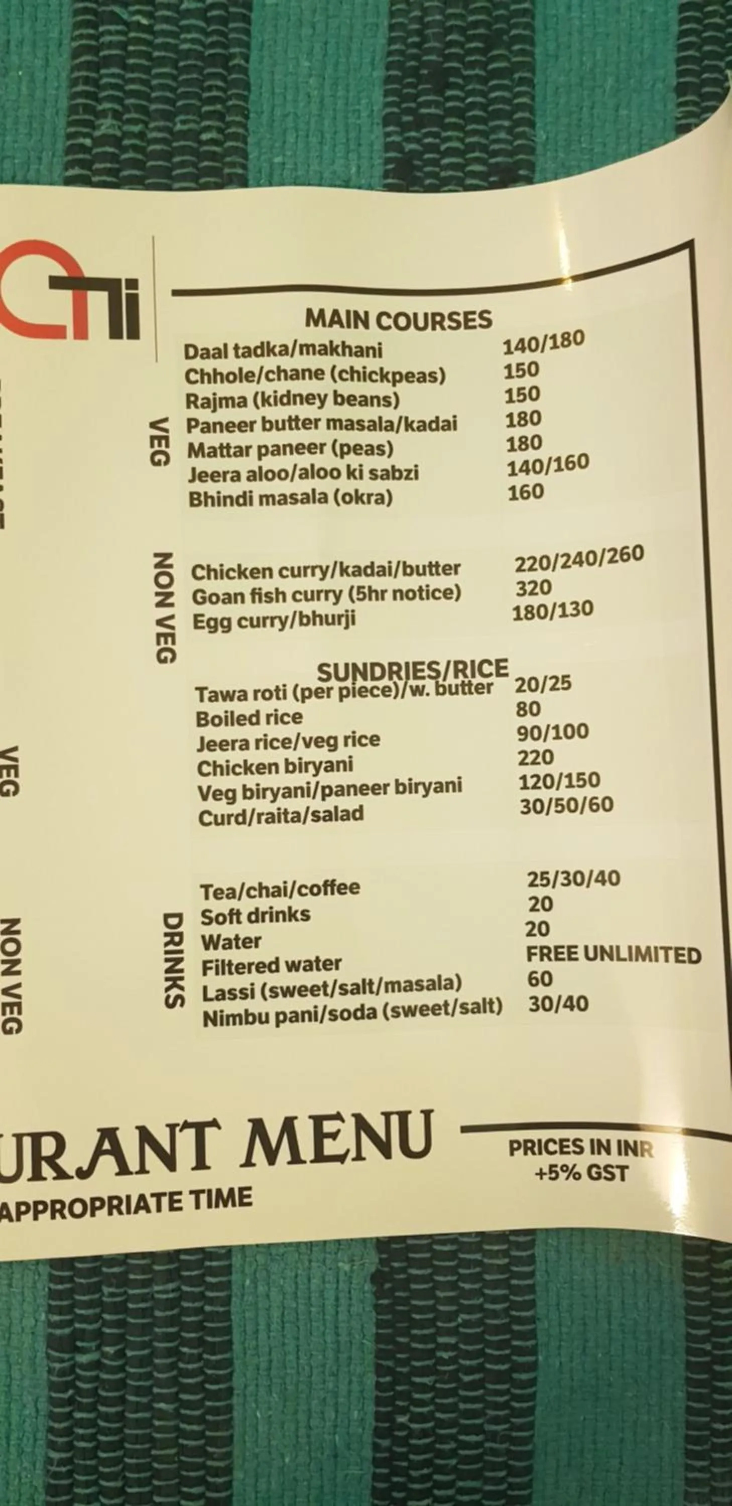 Restaurant/places to eat in Athi Resorts