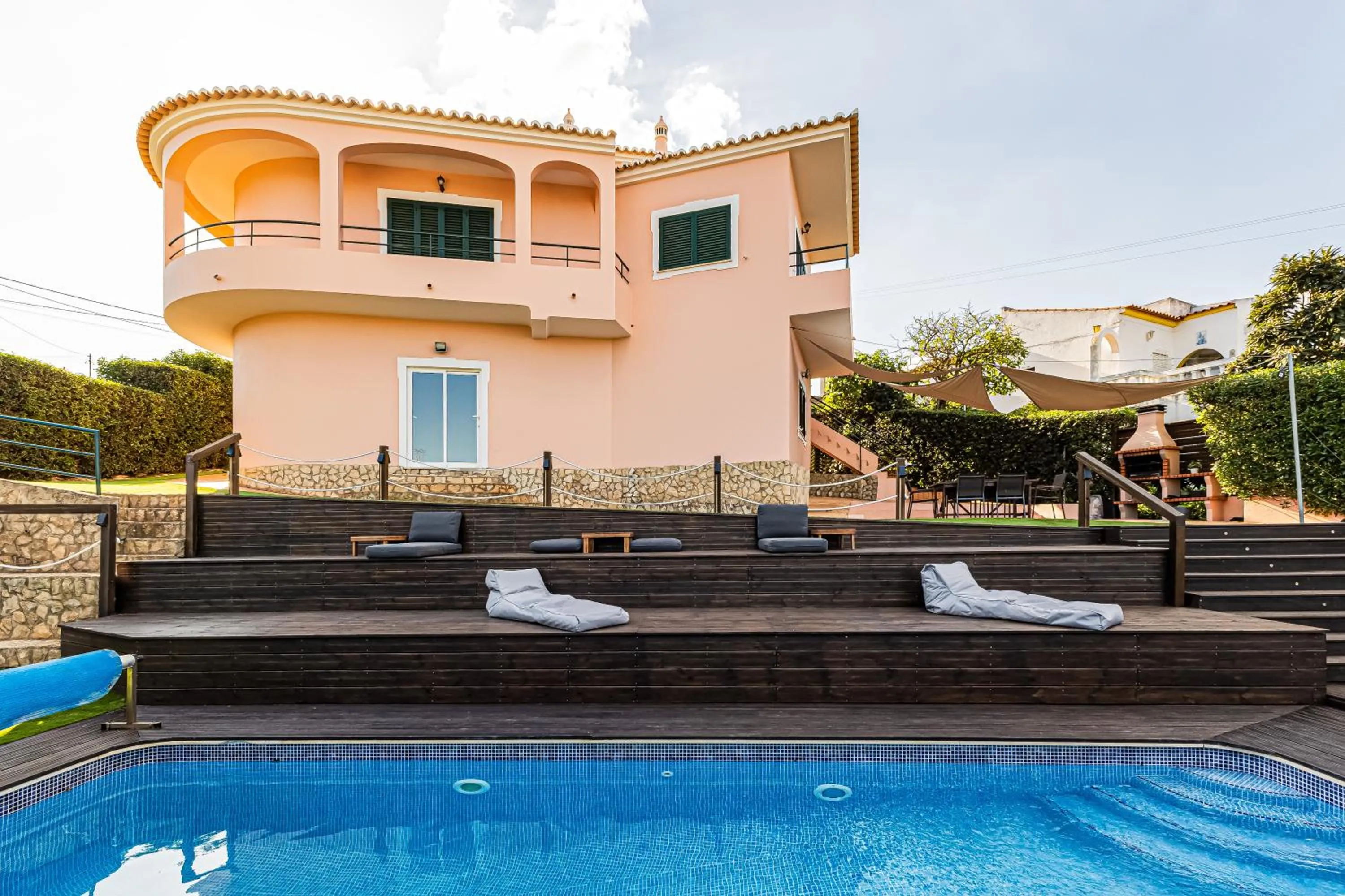 Patio in Villa Arade Riverside - Jacuzzi and Heated Pool by AlgarStays