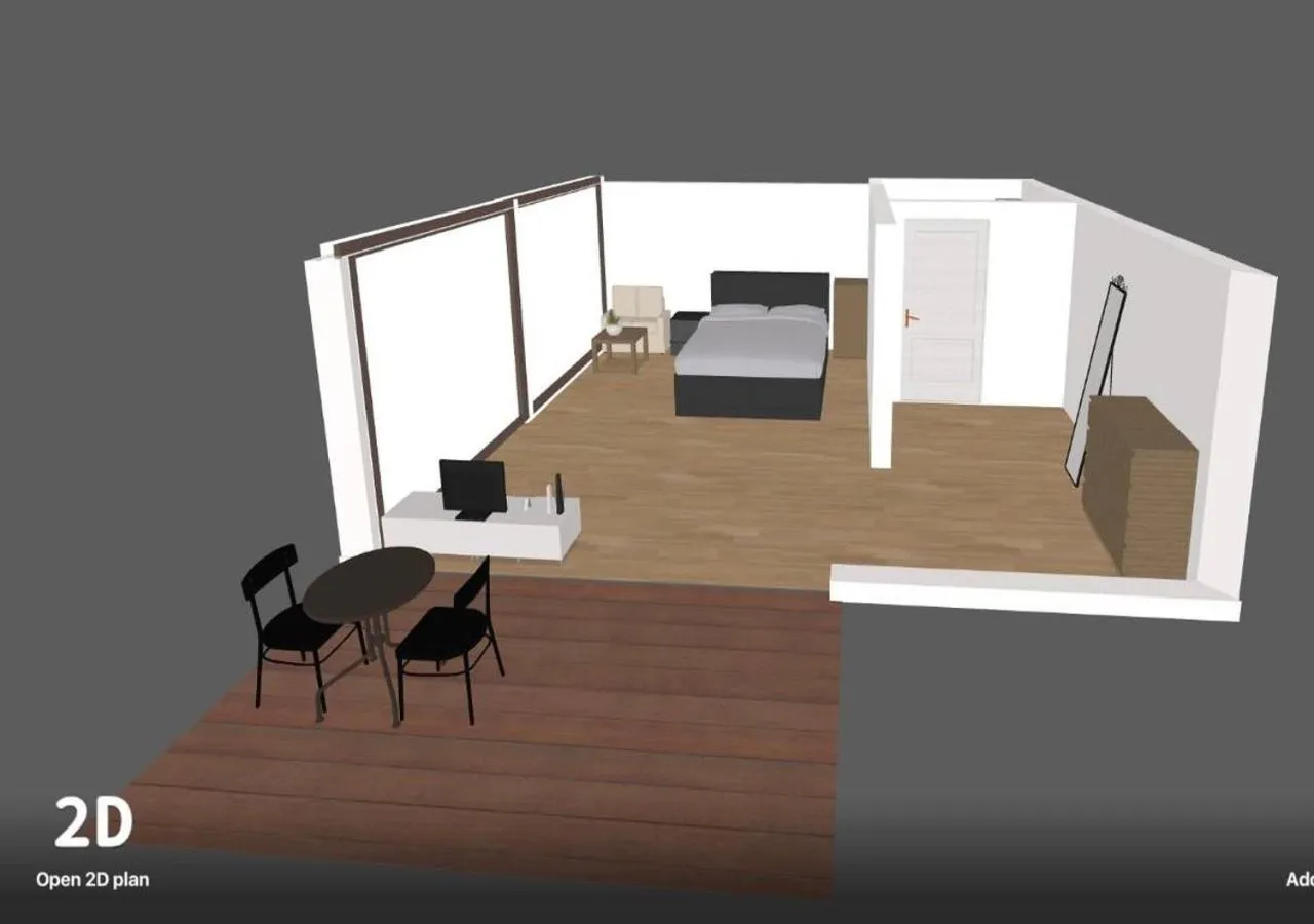 Floor plan, Bed in Krin Resort