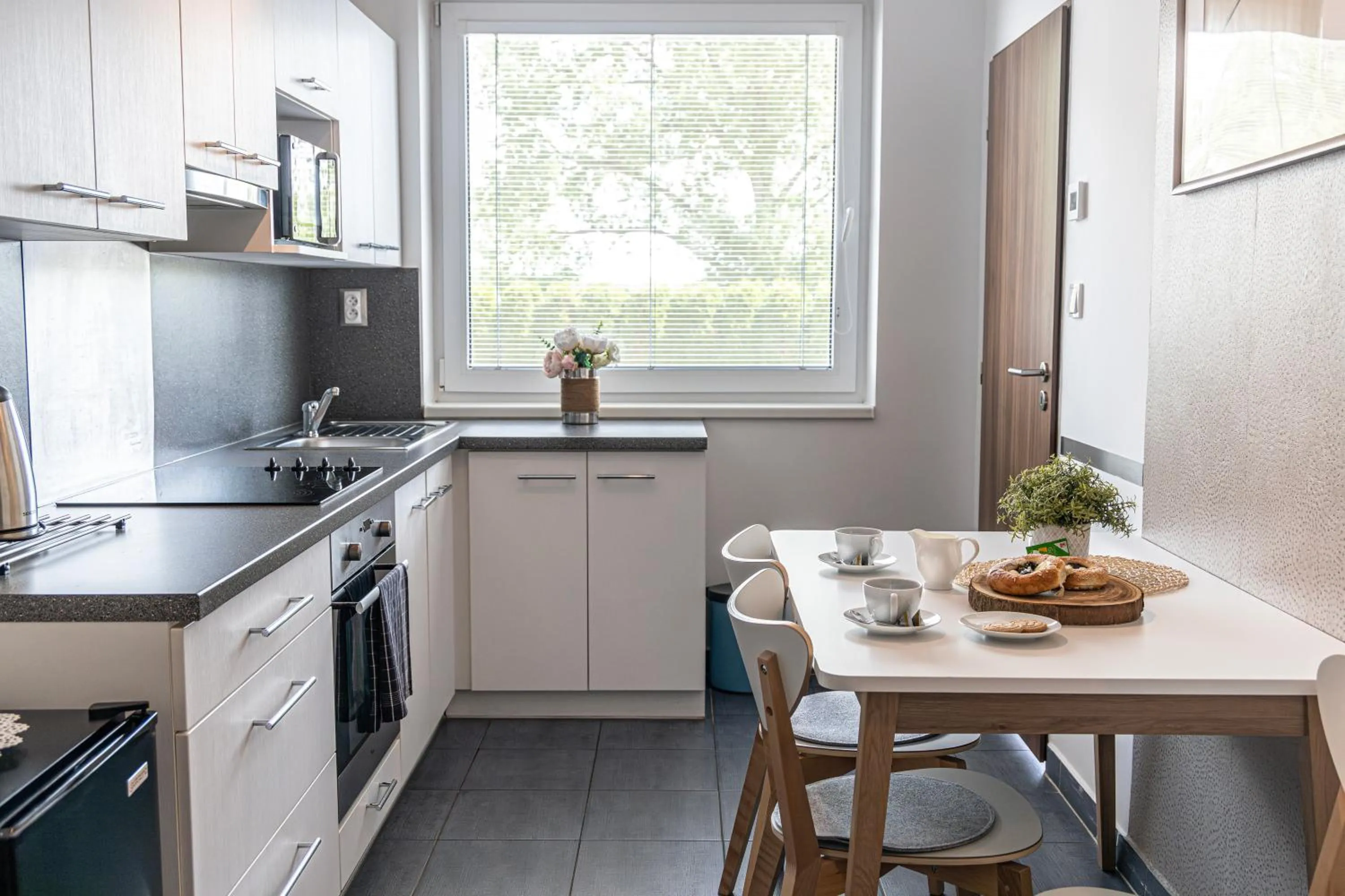 Kitchen or kitchenette in Penzion Stará hora