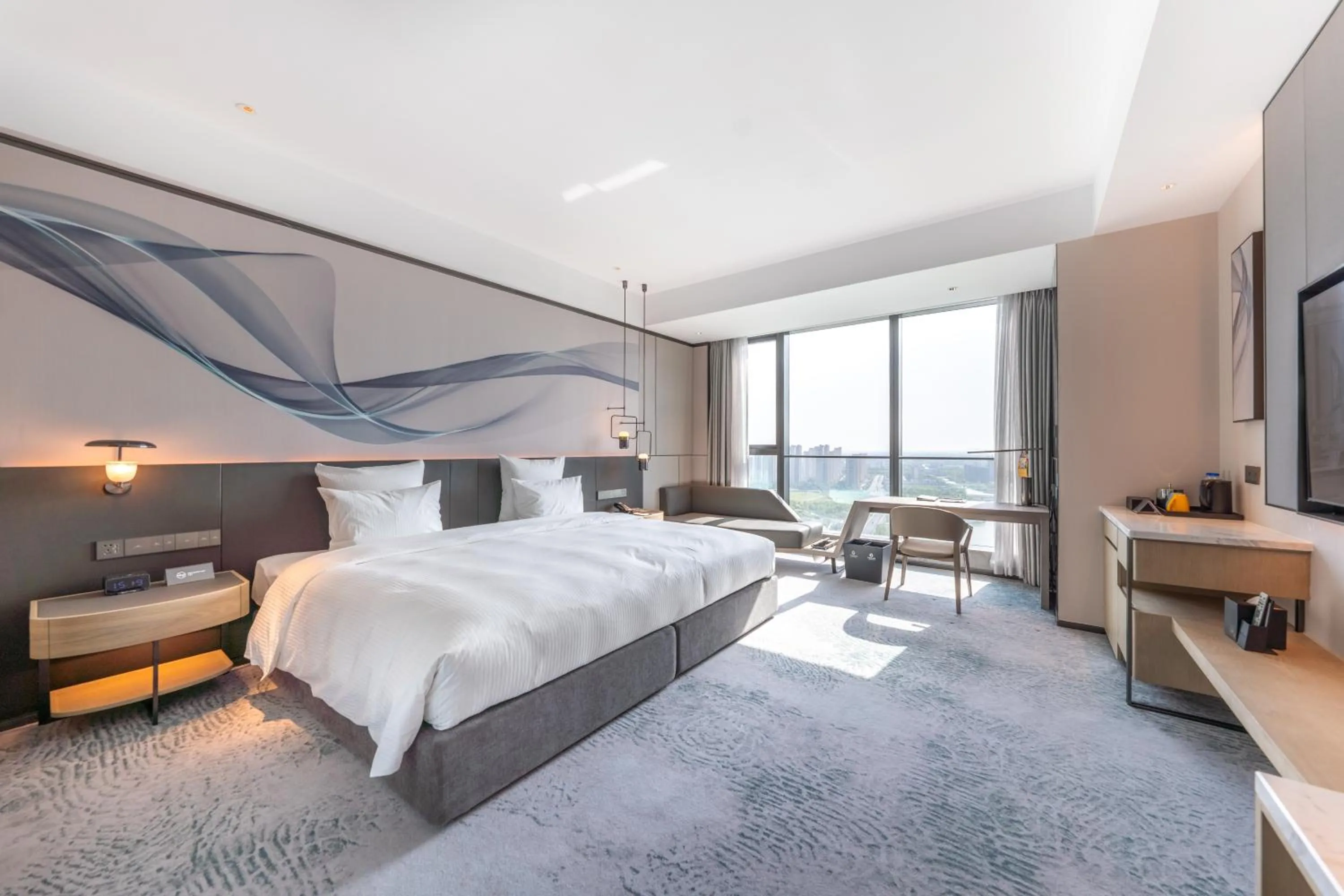 View (from property/room), Bed in Pullman Jiaxing Pinghu Excellence