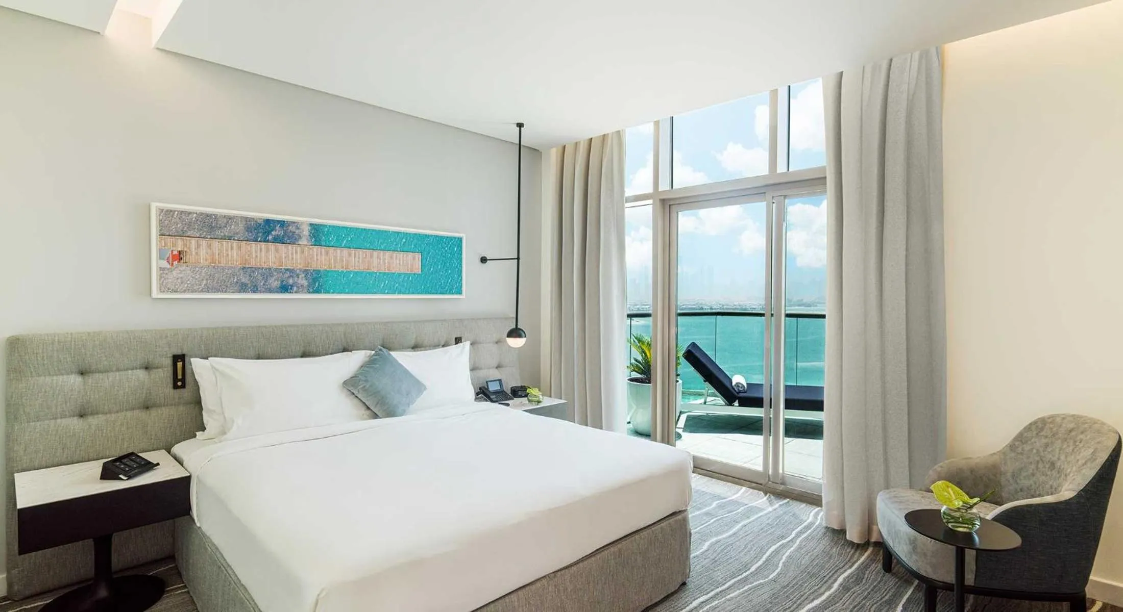 Bedroom, Bed in Th8 Palm Dubai Beach Resort Vignette Collection, an IHG hotel