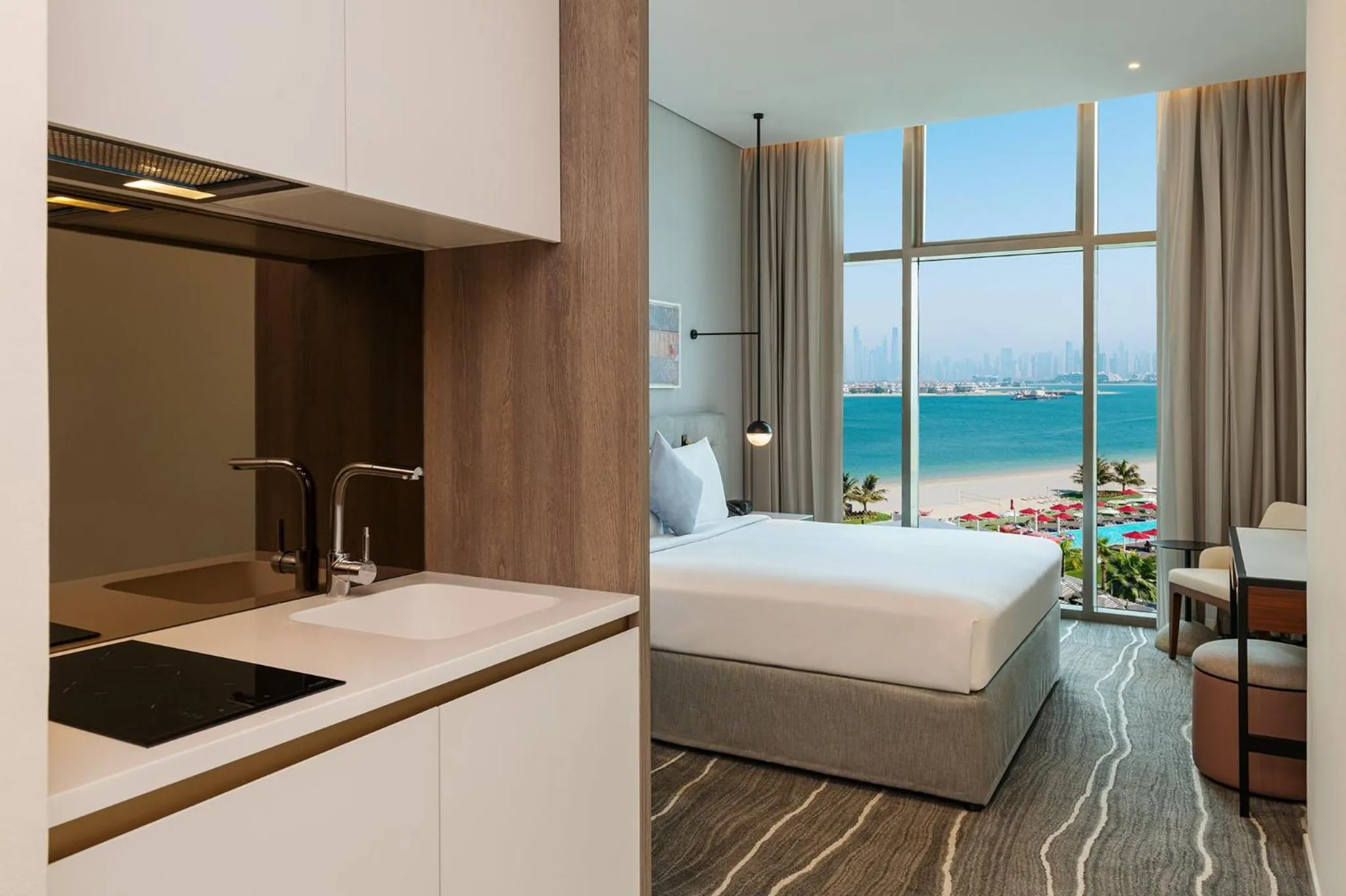 Photo of the whole room, Bed in Th8 Palm Dubai Beach Resort Vignette Collection, an IHG hotel