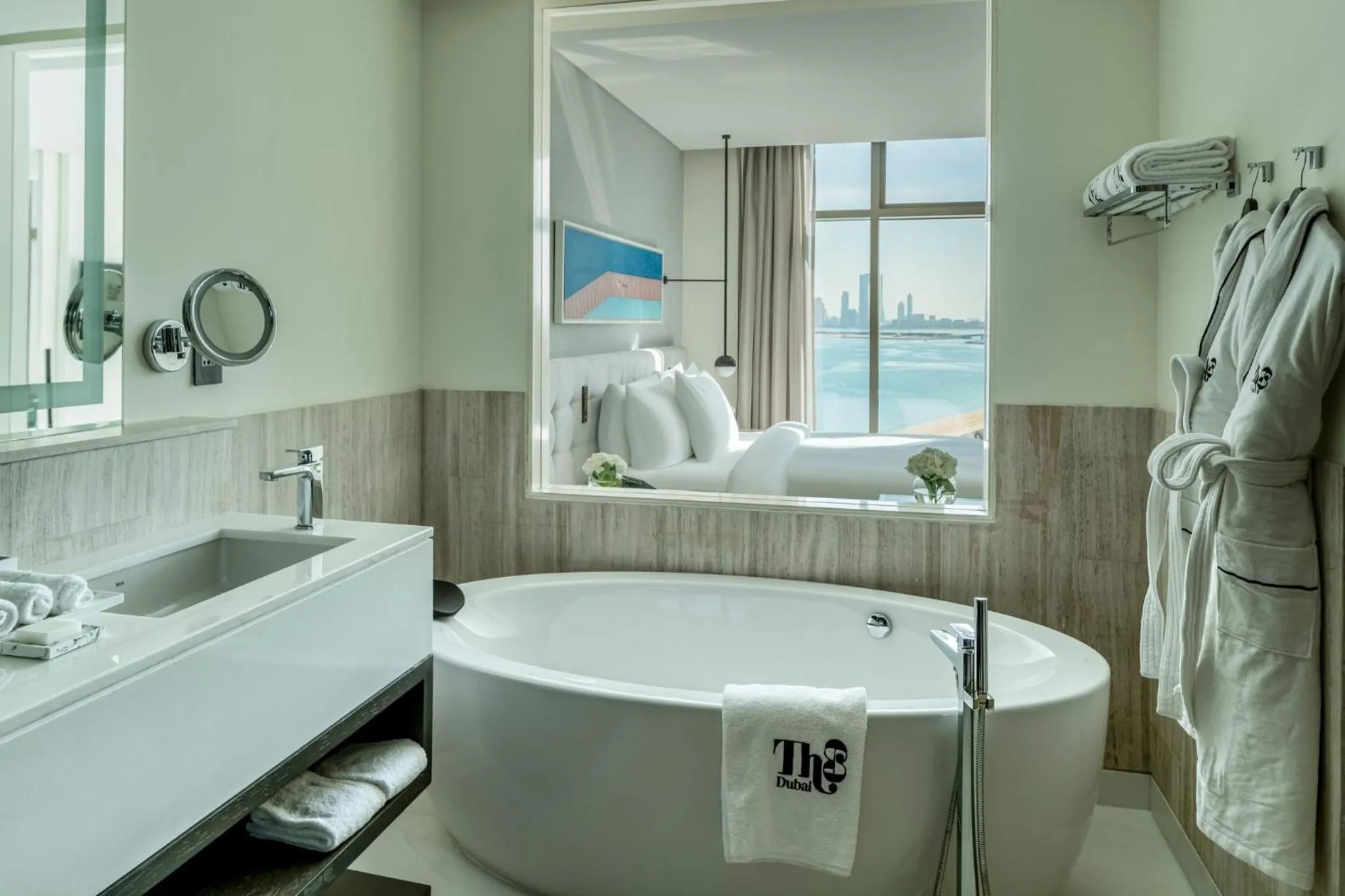 Bathroom in Th8 Palm Dubai Beach Resort Vignette Collection, an IHG hotel