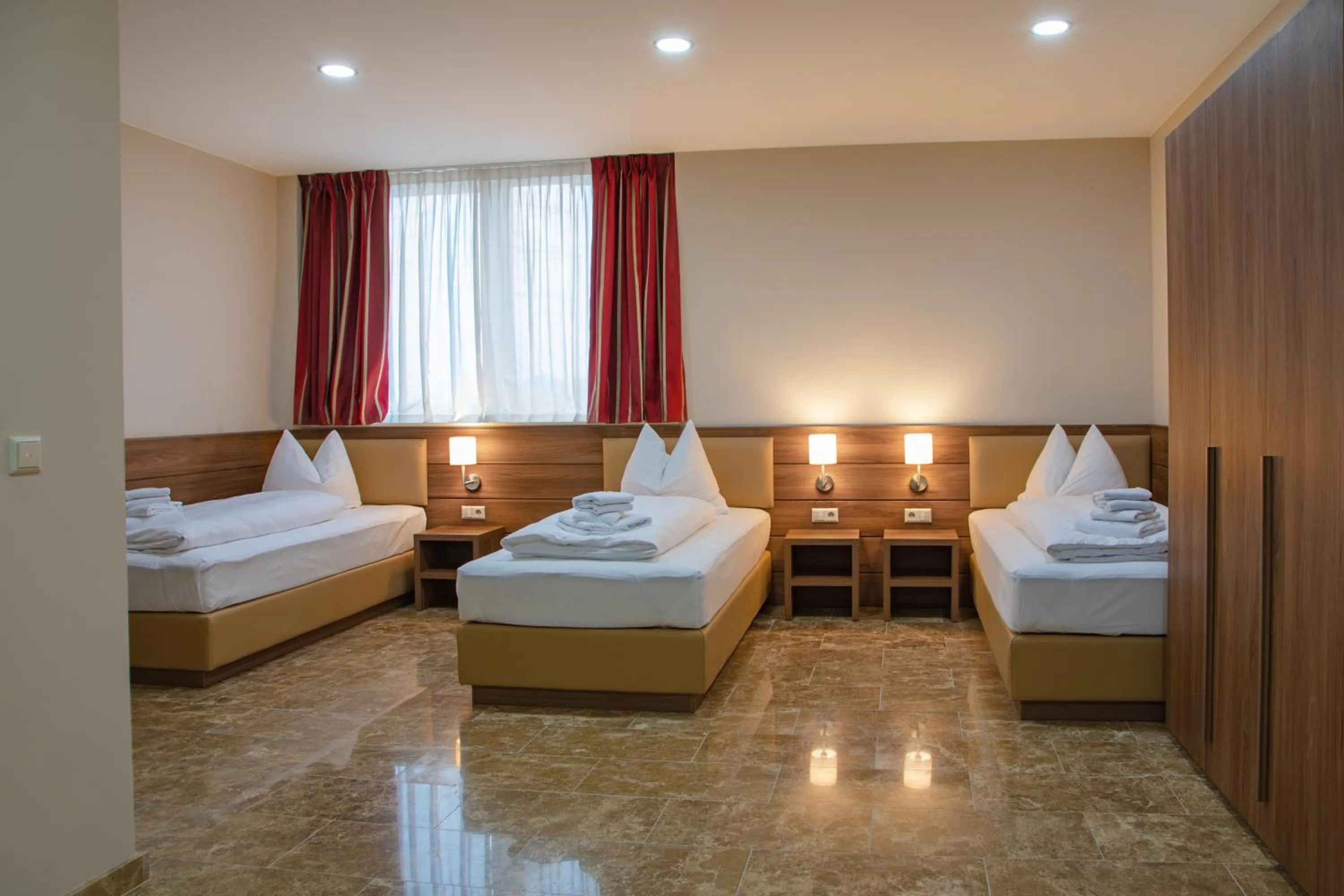 Bed in Work & Sleep Boardinghouse Mannheim