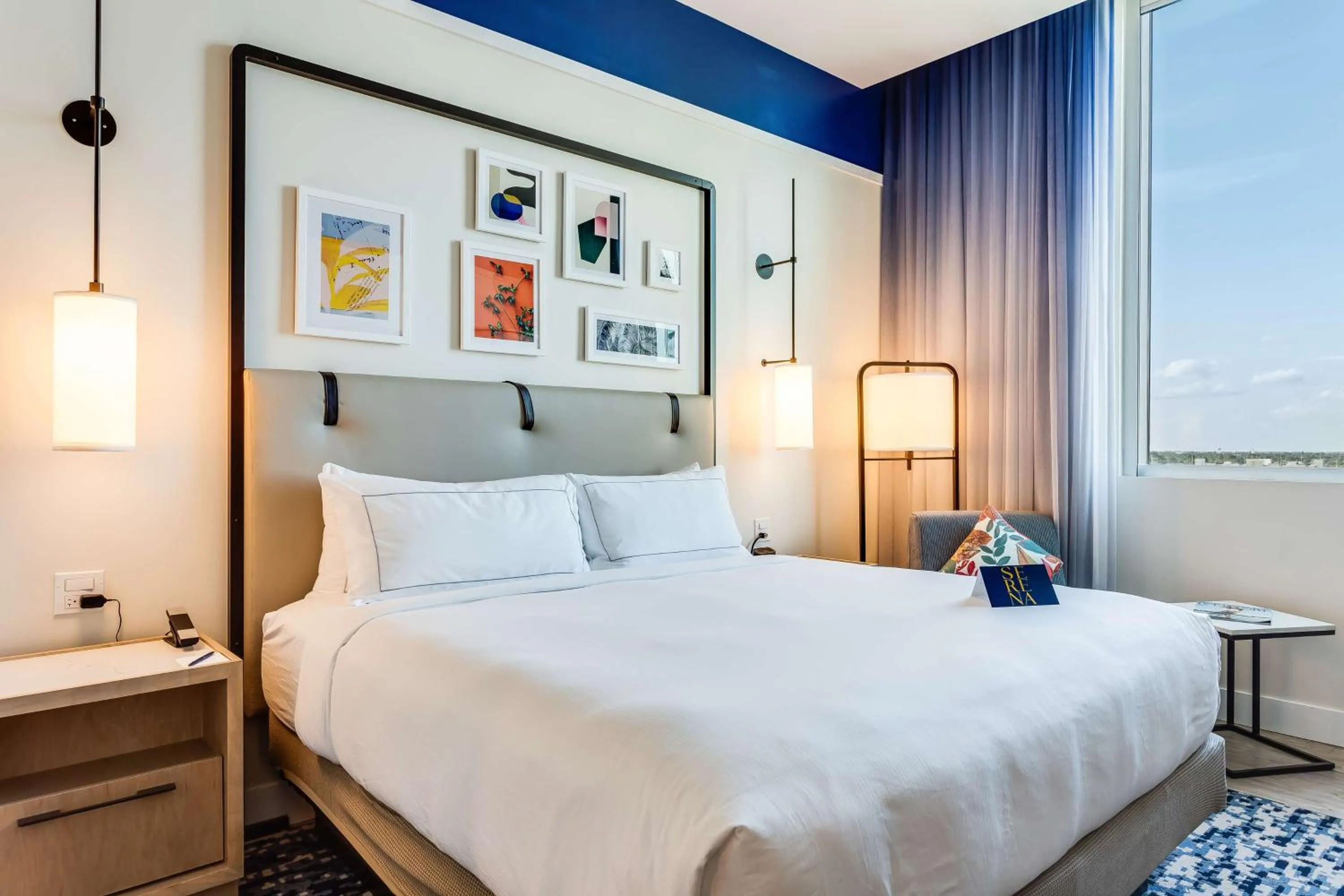 View (from property/room), Bed in SERENA Hotel Aventura Miami, Tapestry Collection by Hilton
