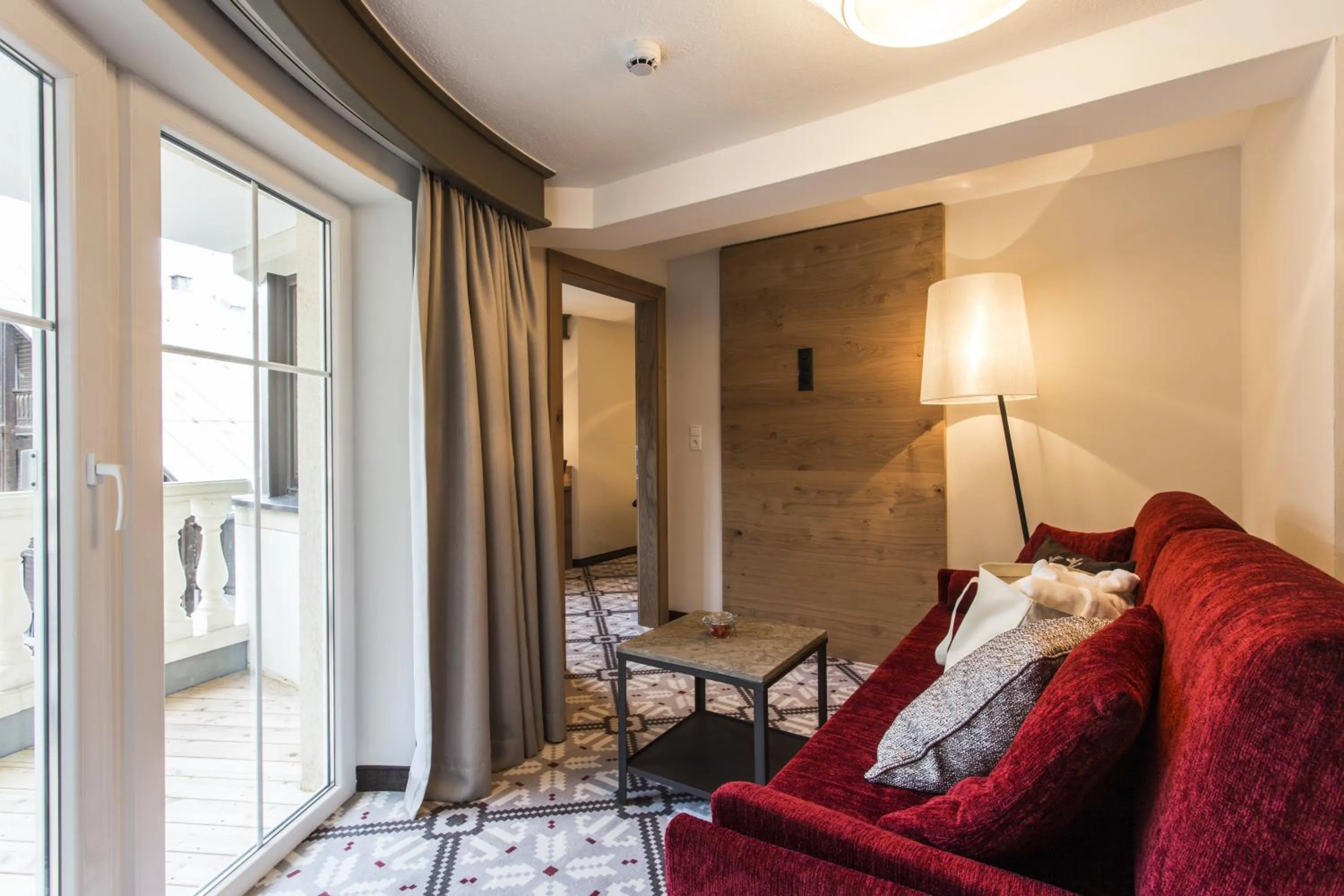 Seating area, Bed in Hotel Valentin