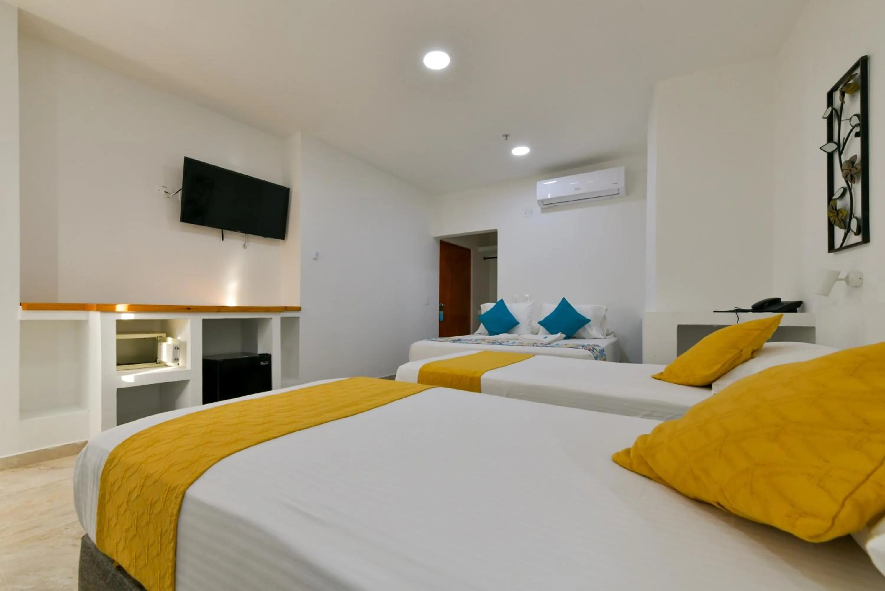 Bed in Hotel Grand Caribe