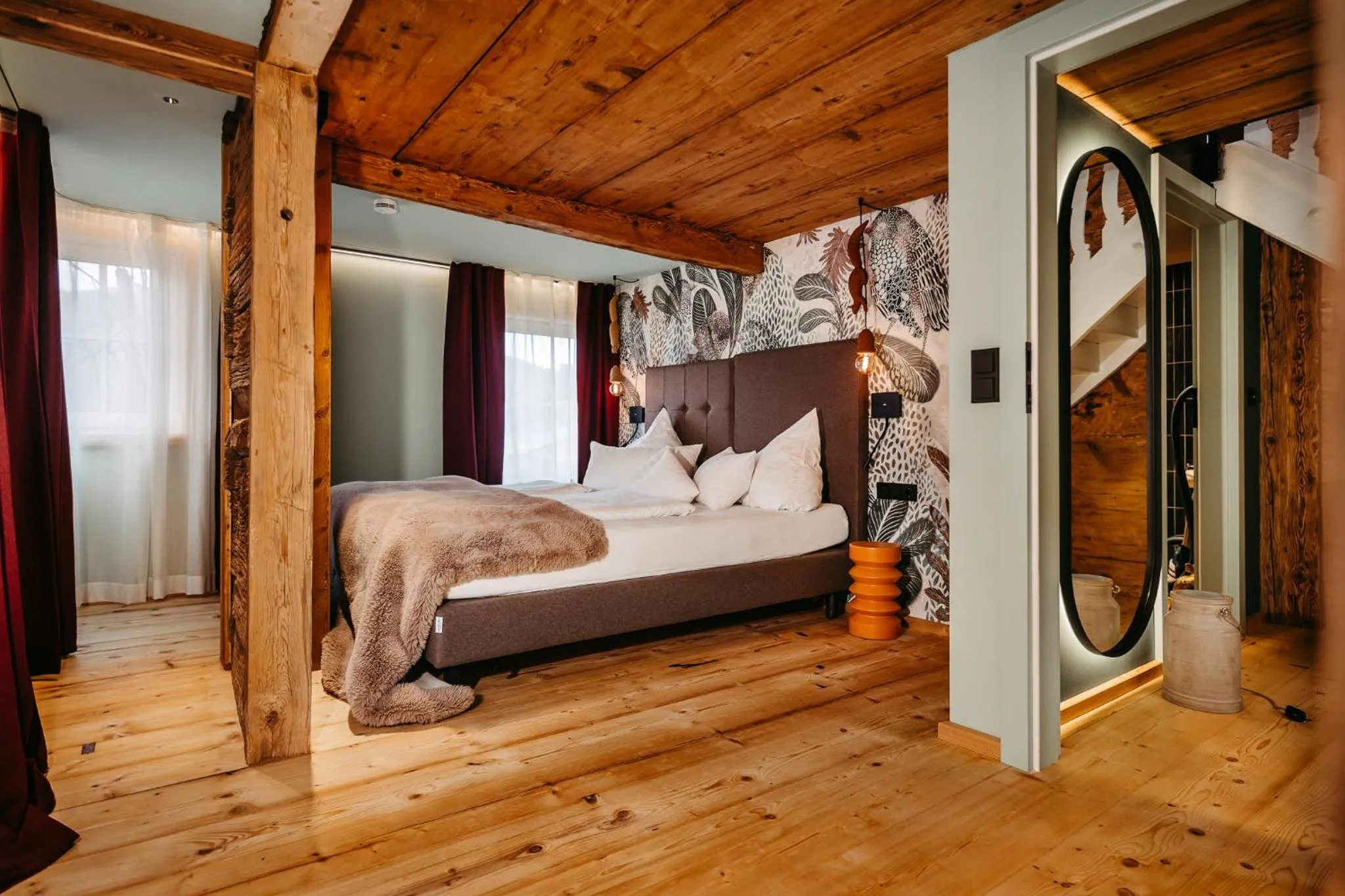 Bed in Bio-Hotel Oswalda-Hus