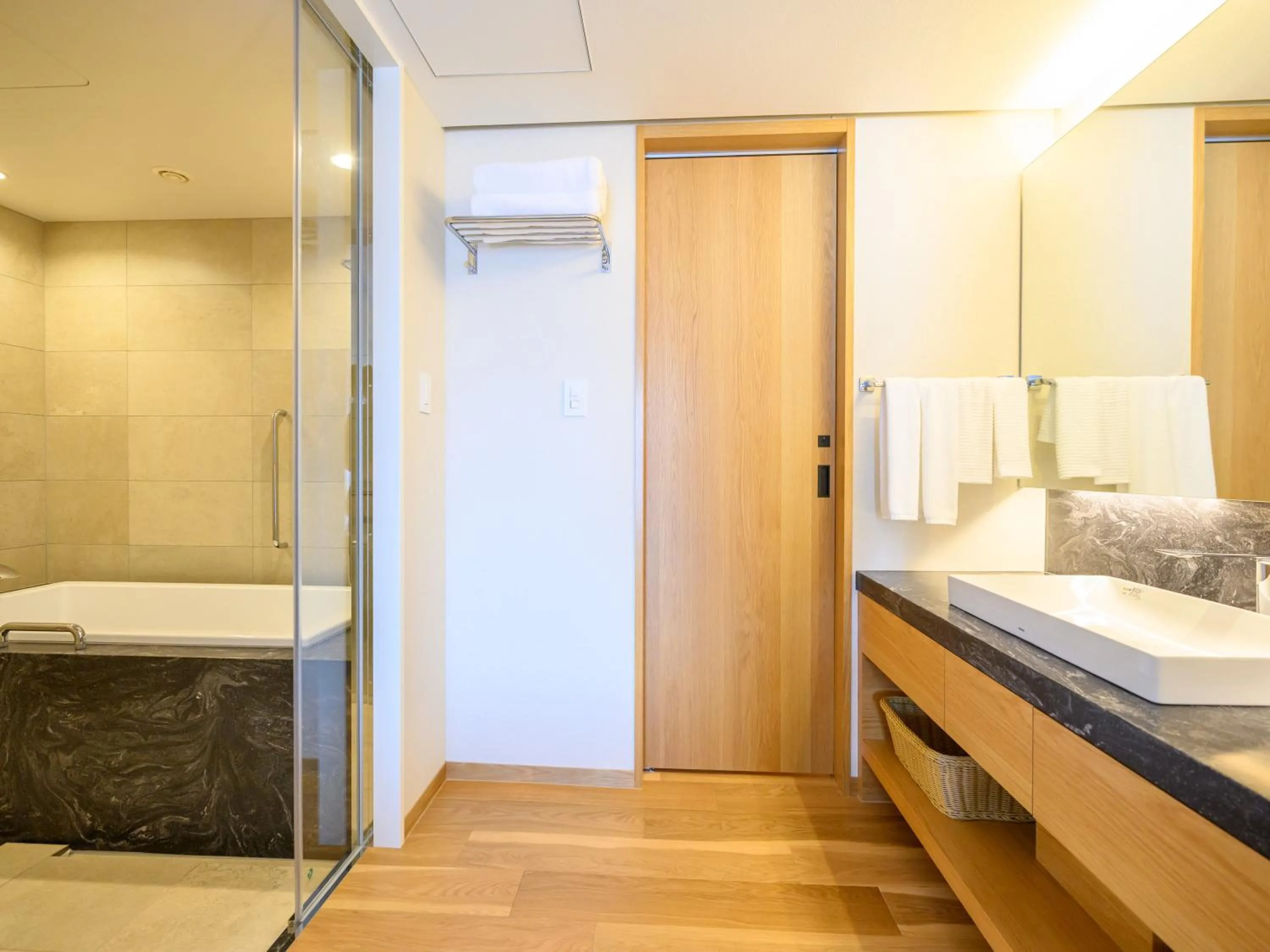 Bathroom, Bed in Authent Hotel Otaru