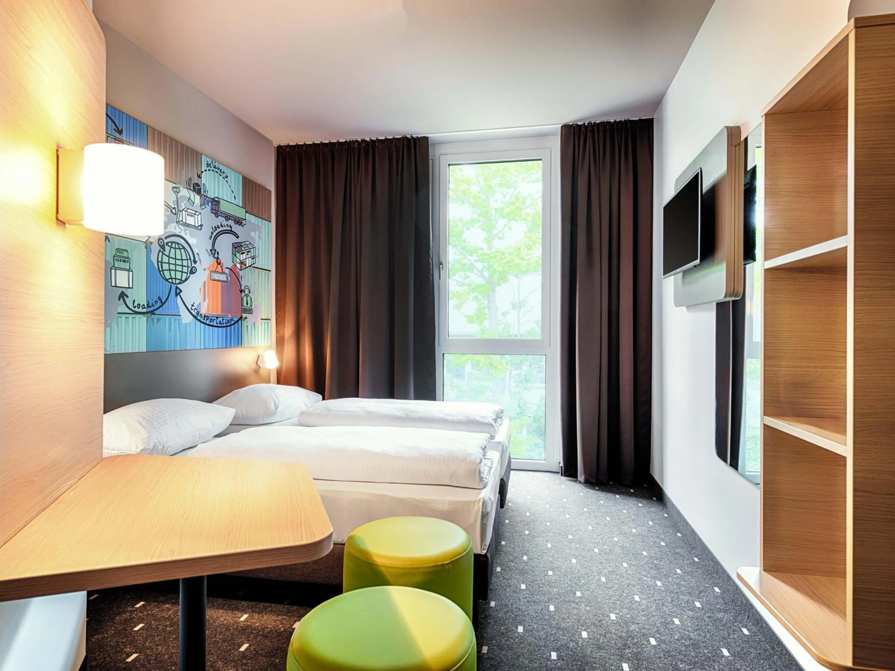 Photo of the whole room, Bed in B&B Hotel Stuttgart-Neckarhafen