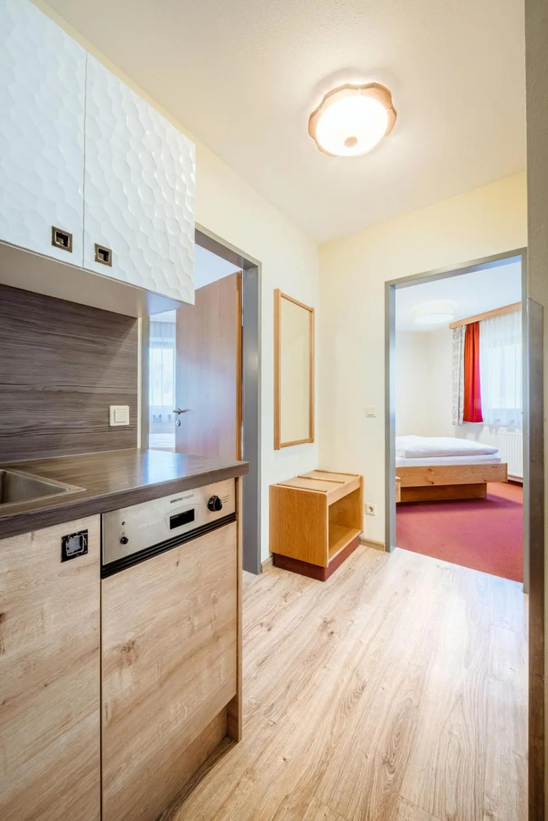 kitchen, Bed in Harmls Aparthotel