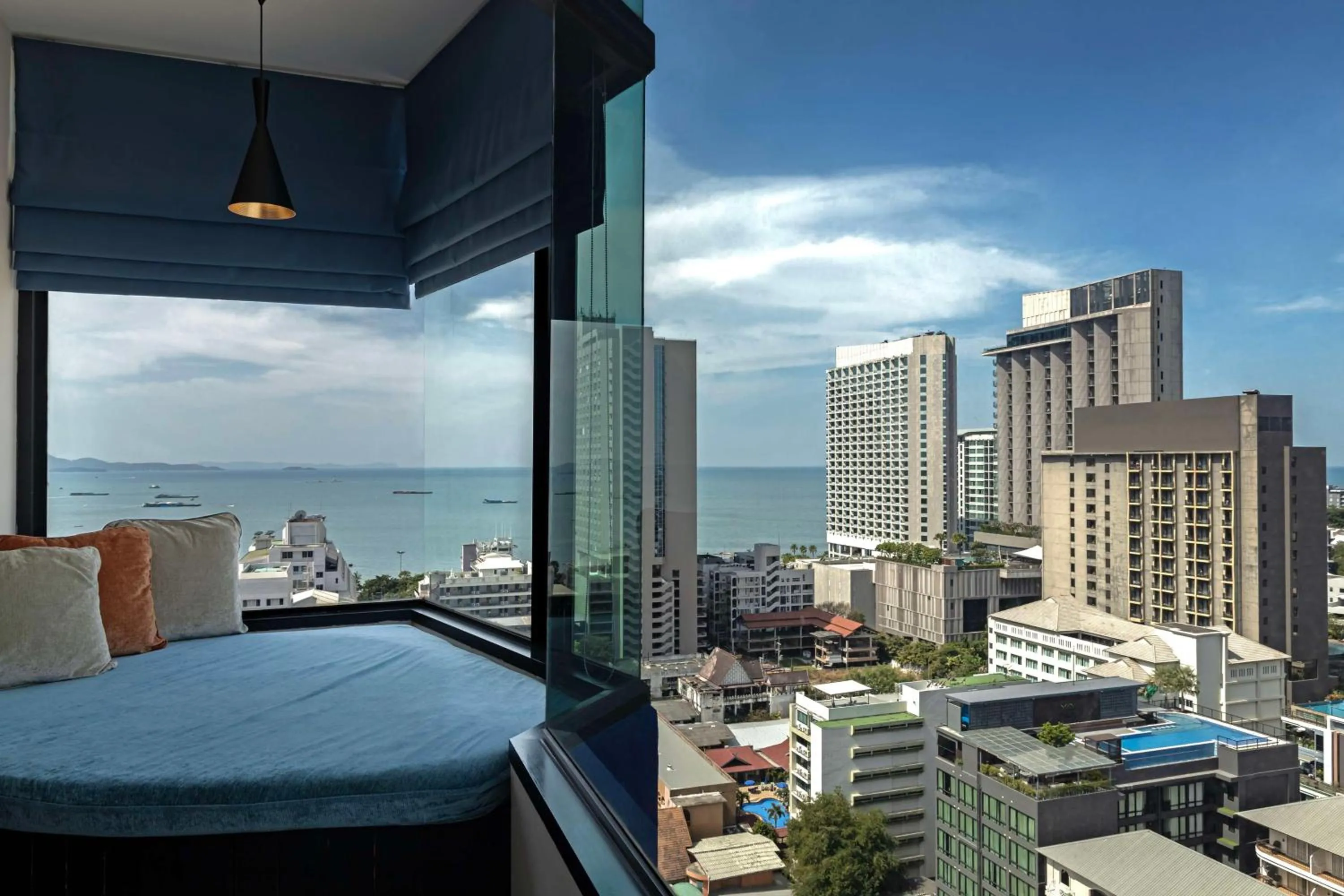 View (from property/room), Bed in Siam At Siam Design Hotel Pattaya
