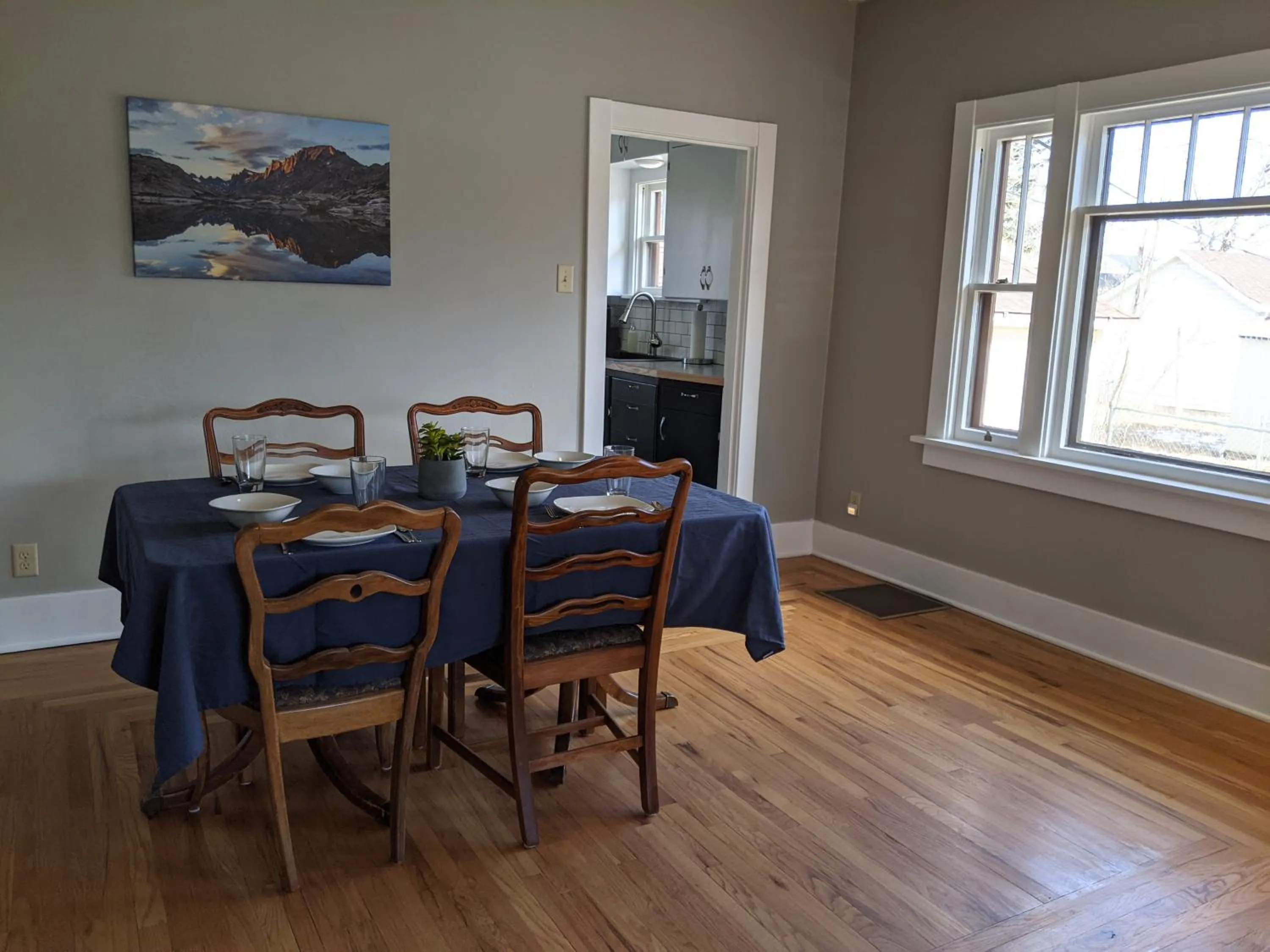 Dining area in The Lewis House-Upper Level-A Peaceful Spot!