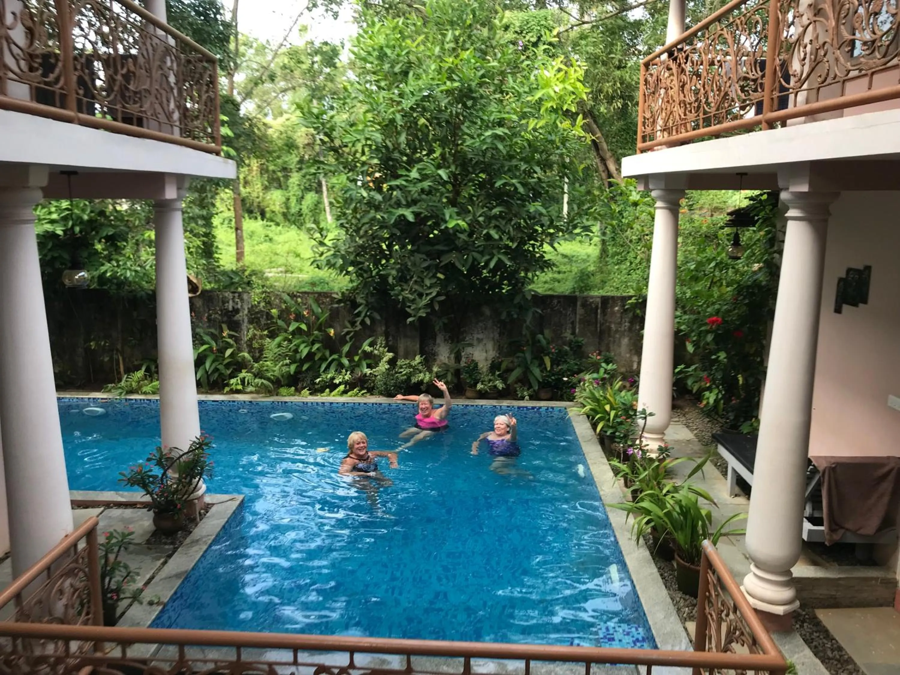 Pool view in Mandaram villas