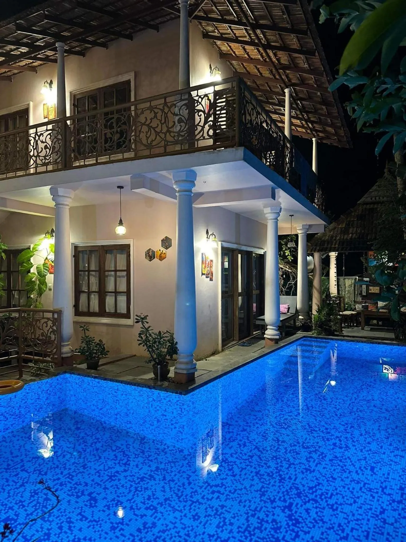 Pool view in Mandaram villas