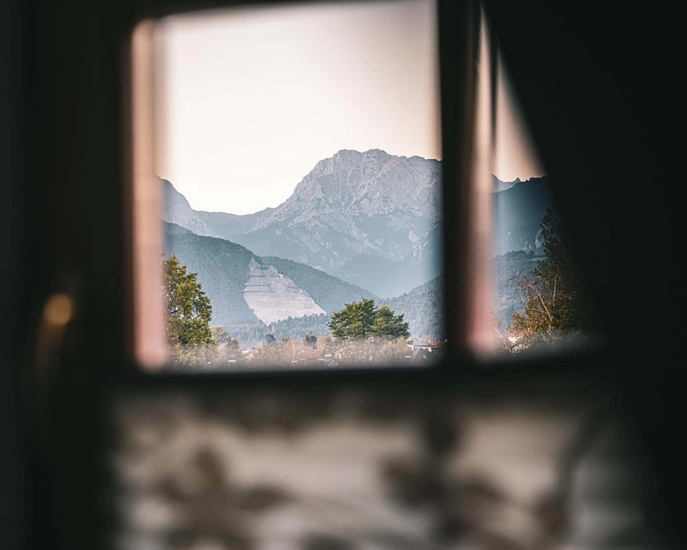 Deluxe Double or Twin Room with Mountain View in Guest House Pri Cesarju