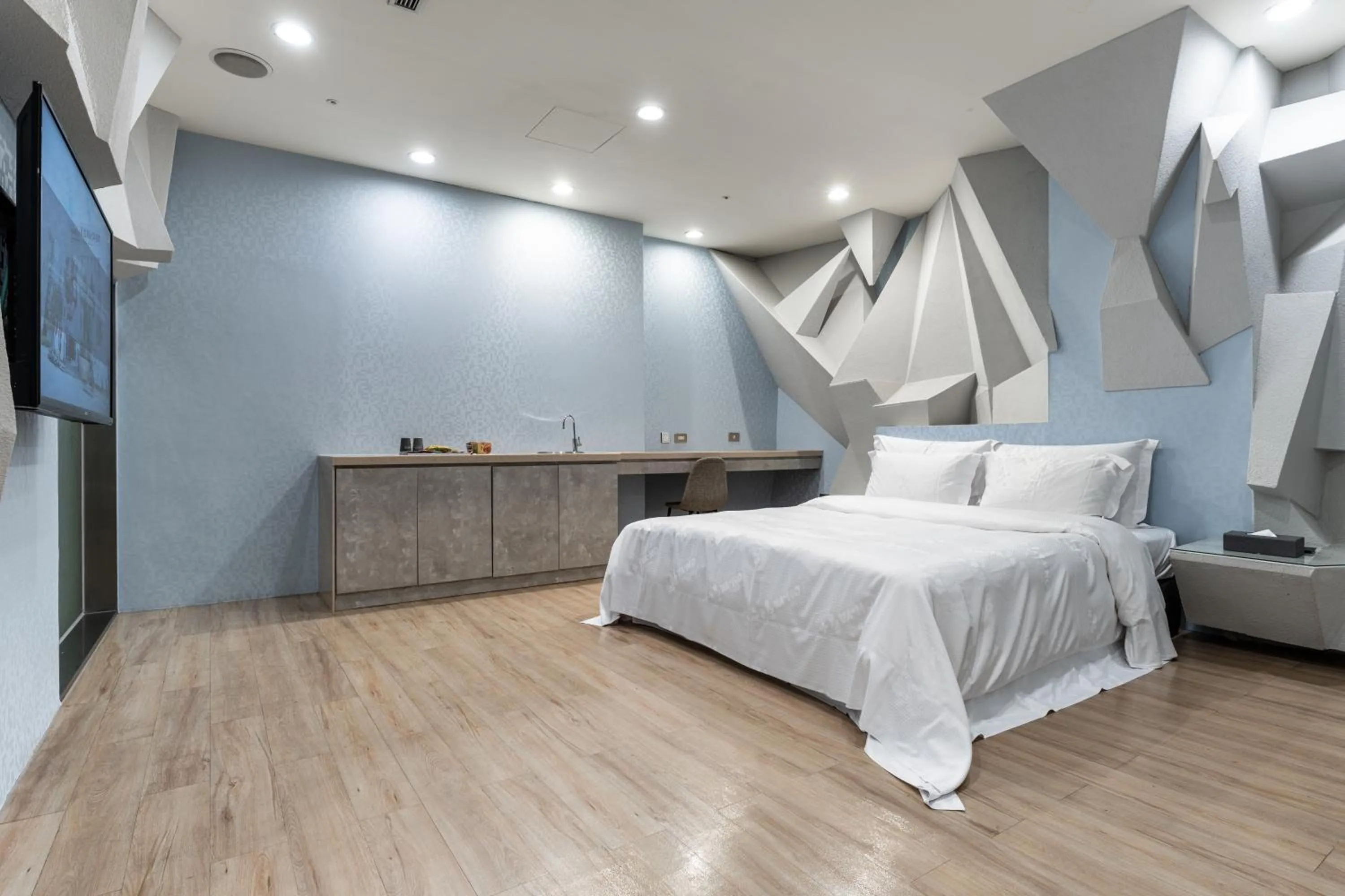 Bed in OHYA Chain Boutique Motel Taoyuan