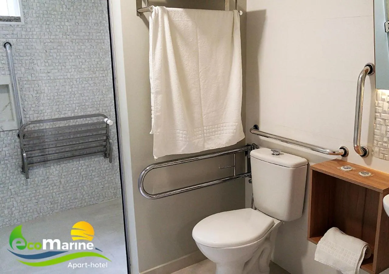 Bathroom in Ecomarine Apart-hotel 800 m Beto Carrero