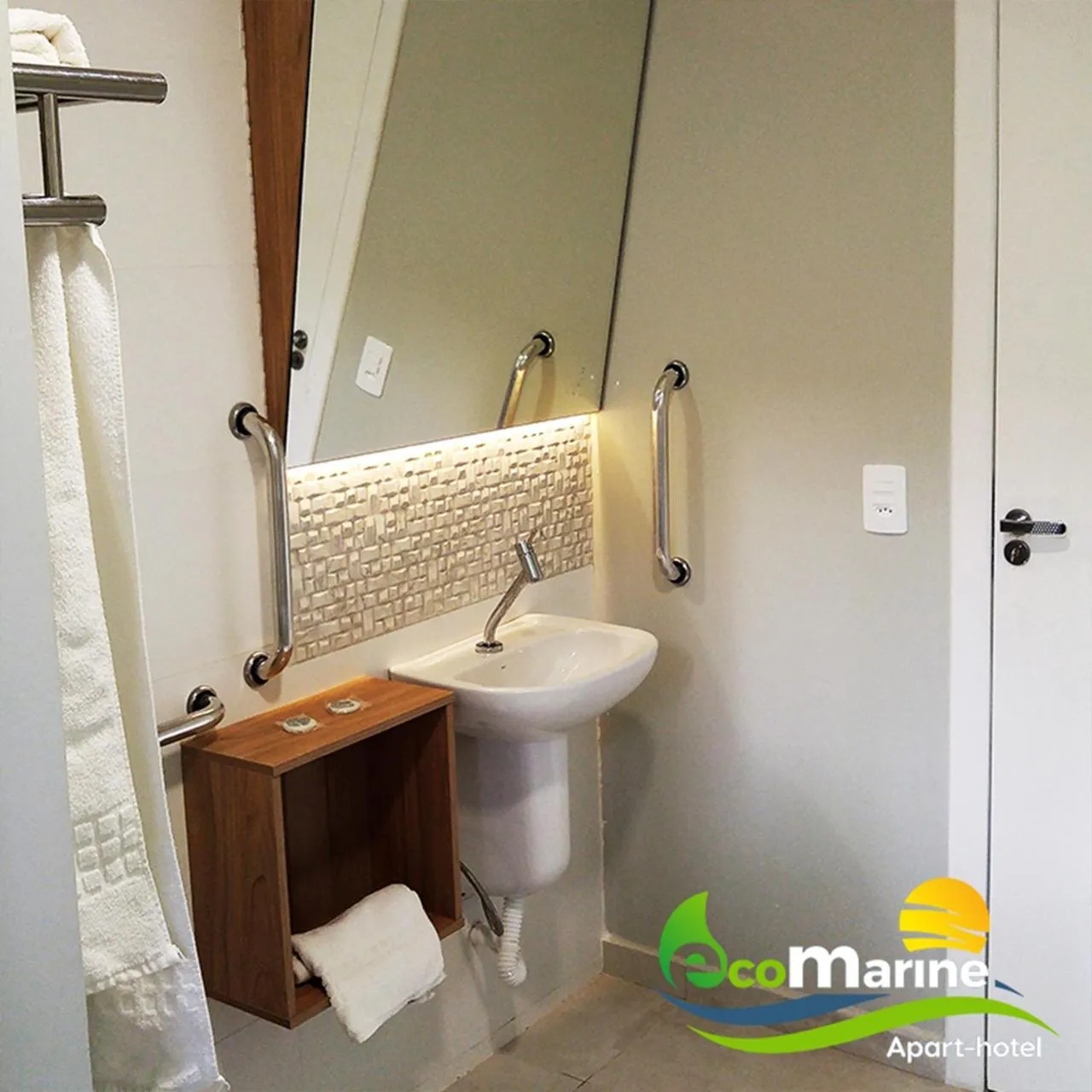 Bathroom in Ecomarine Apart-hotel 800 m Beto Carrero