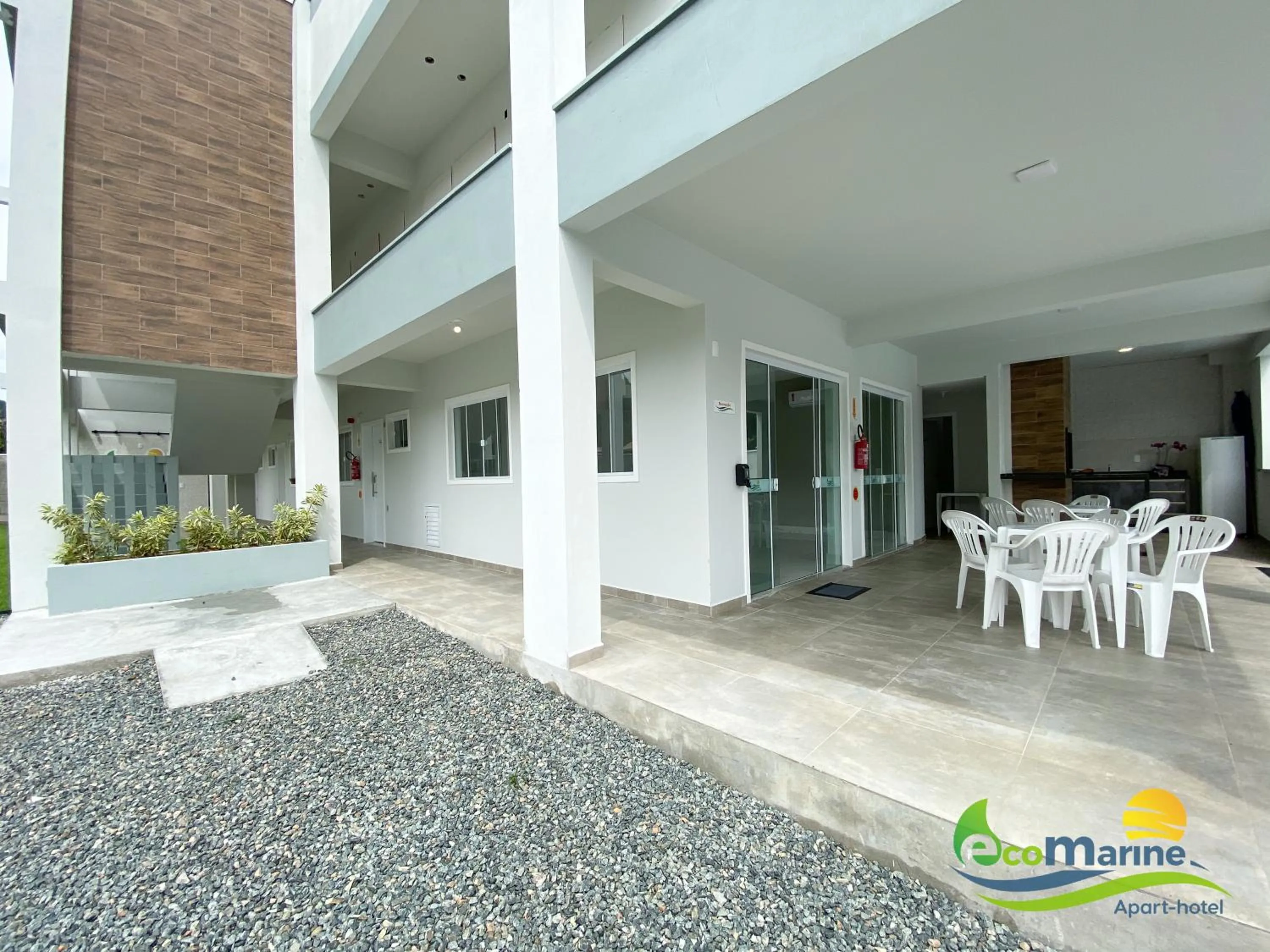 Patio in Ecomarine Apart-hotel 800 m Beto Carrero