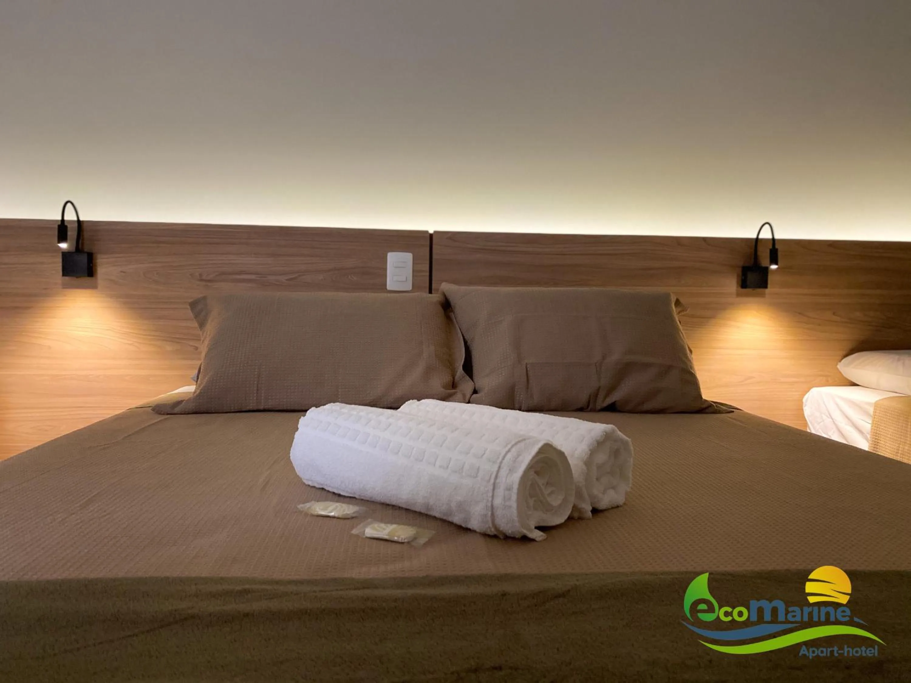 Bed in Ecomarine Apart-hotel 800 m Beto Carrero