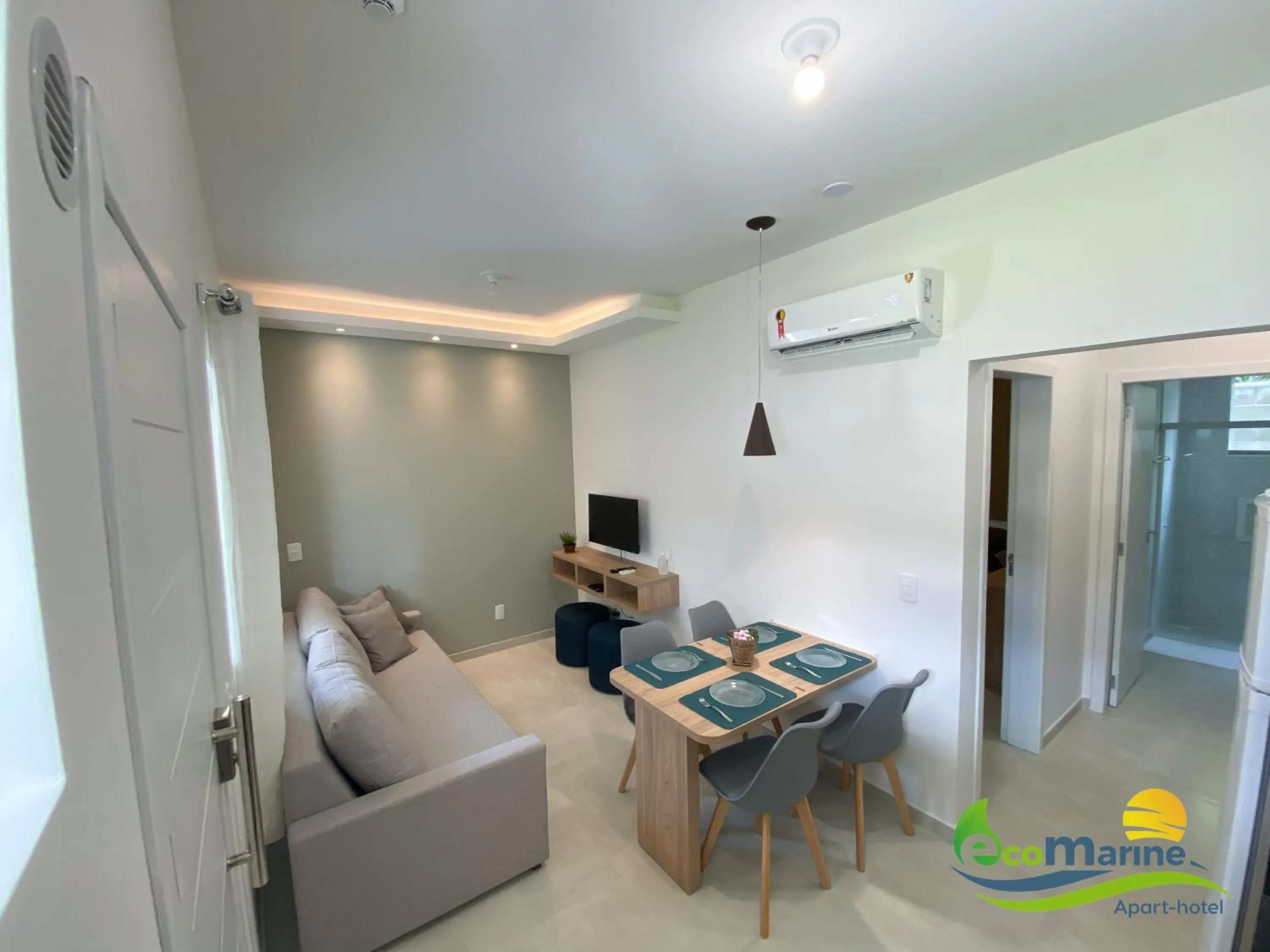 Living room in Ecomarine Apart-hotel 800 m Beto Carrero