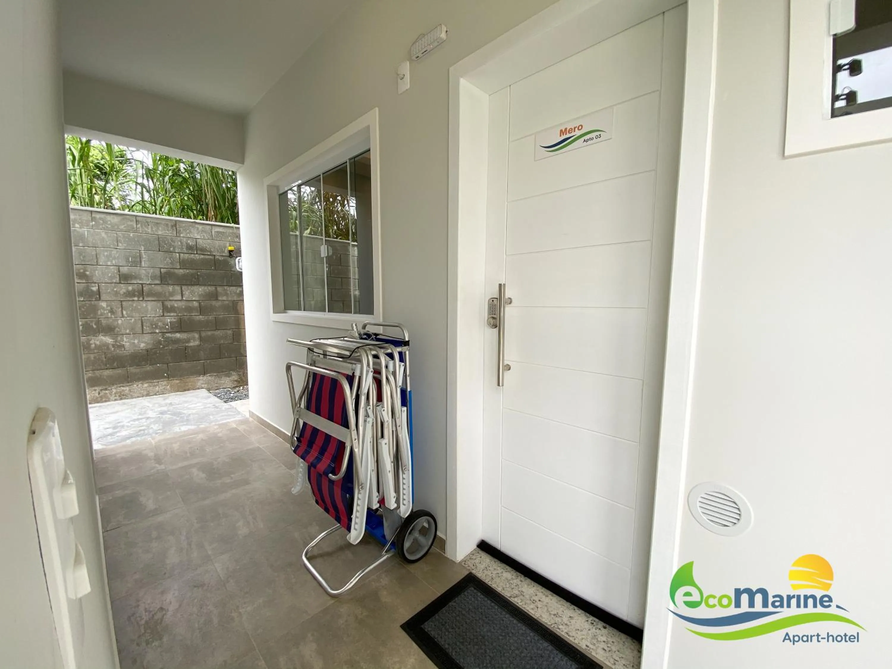 Patio in Ecomarine Apart-hotel 800 m Beto Carrero