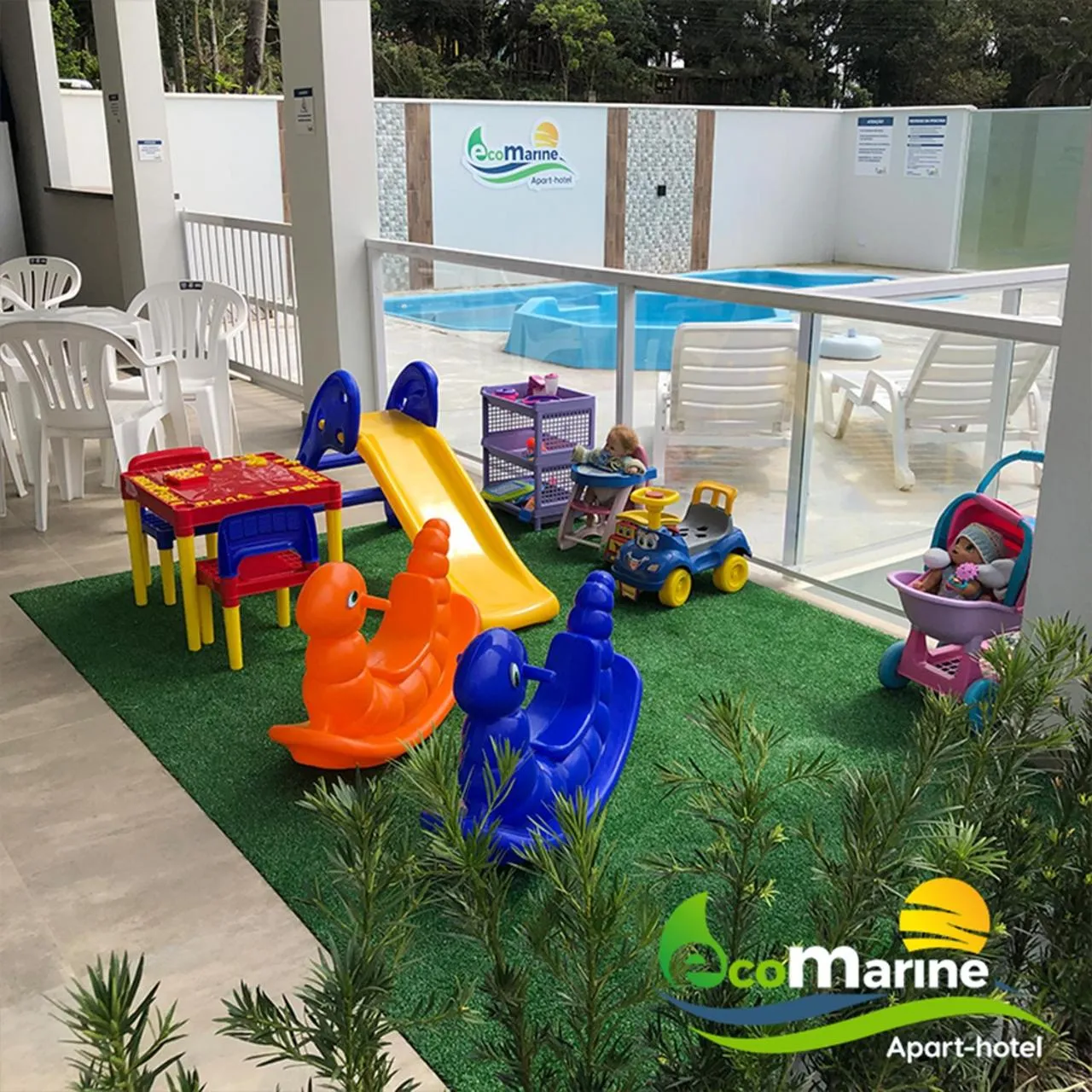 Children play ground in Ecomarine Apart-hotel 800 m Beto Carrero