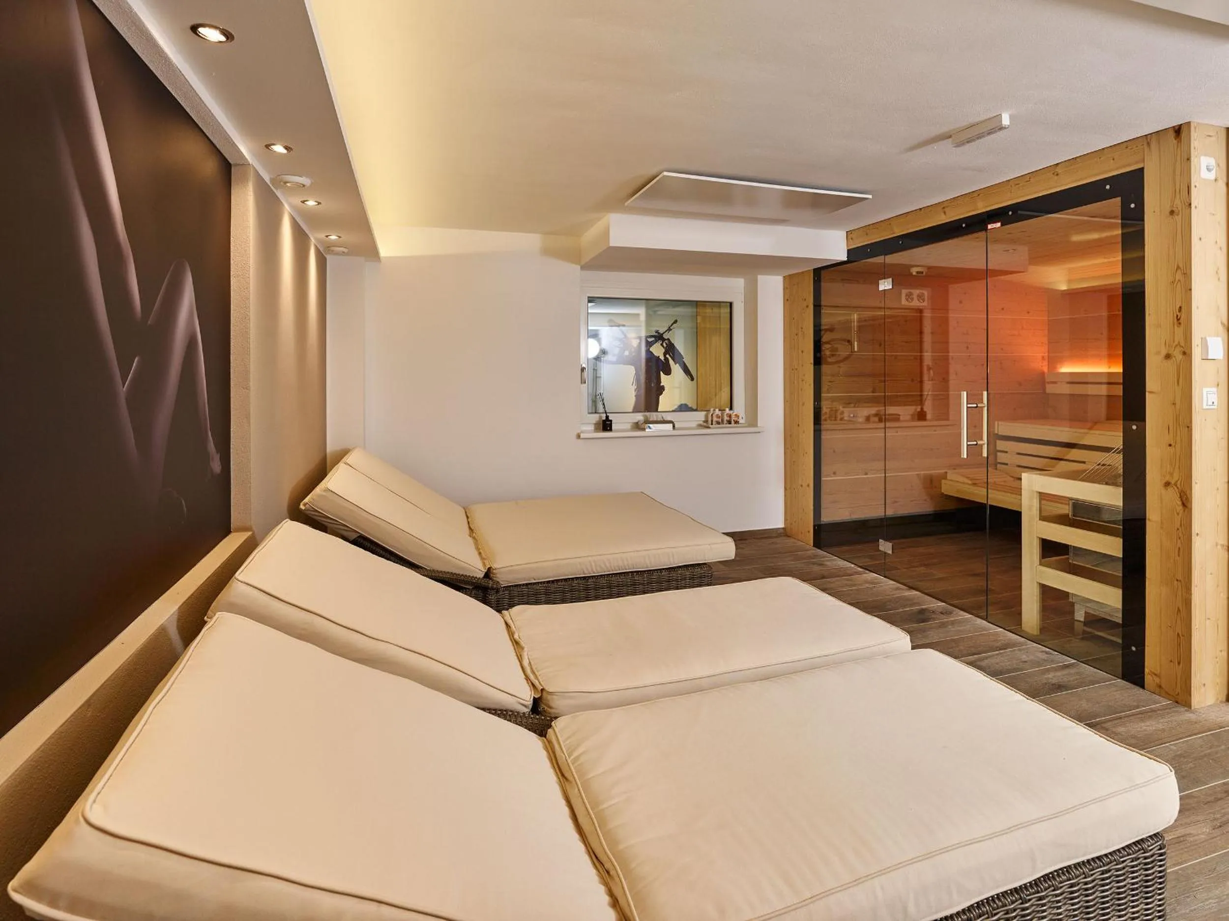 Sauna, Bed in A-VITA Viktoria & A-VITA living luxury apartments