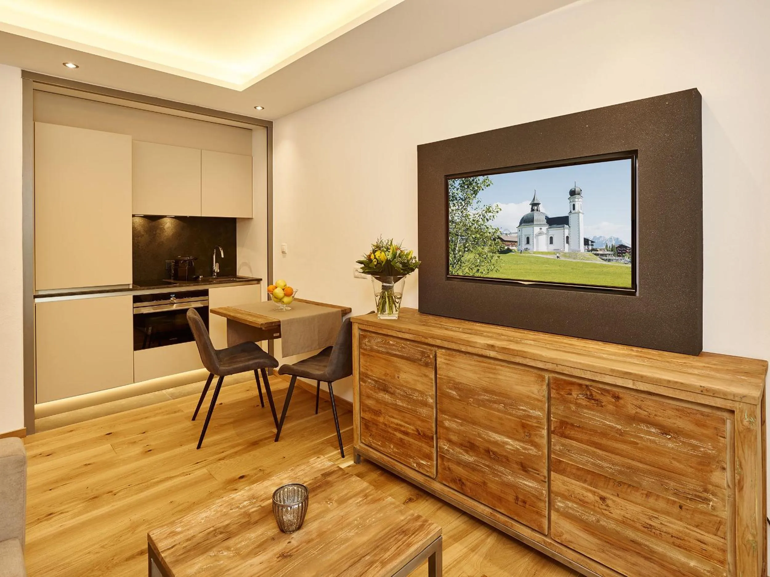 Kitchen or kitchenette in A-VITA Viktoria & A-VITA living luxury apartments