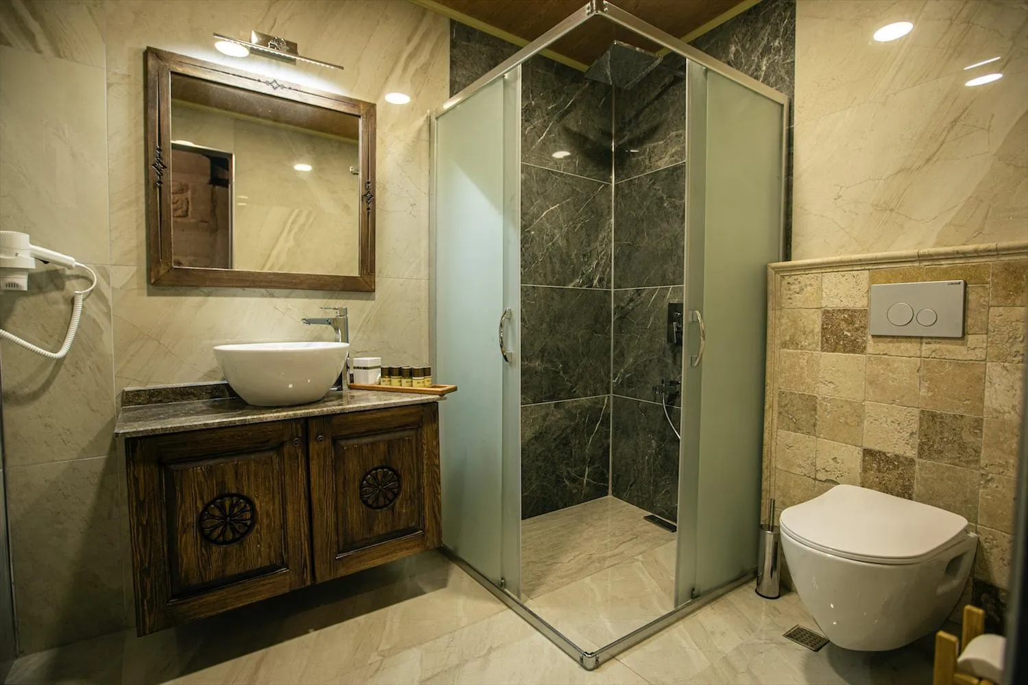 Shower in Ada Cave Suites