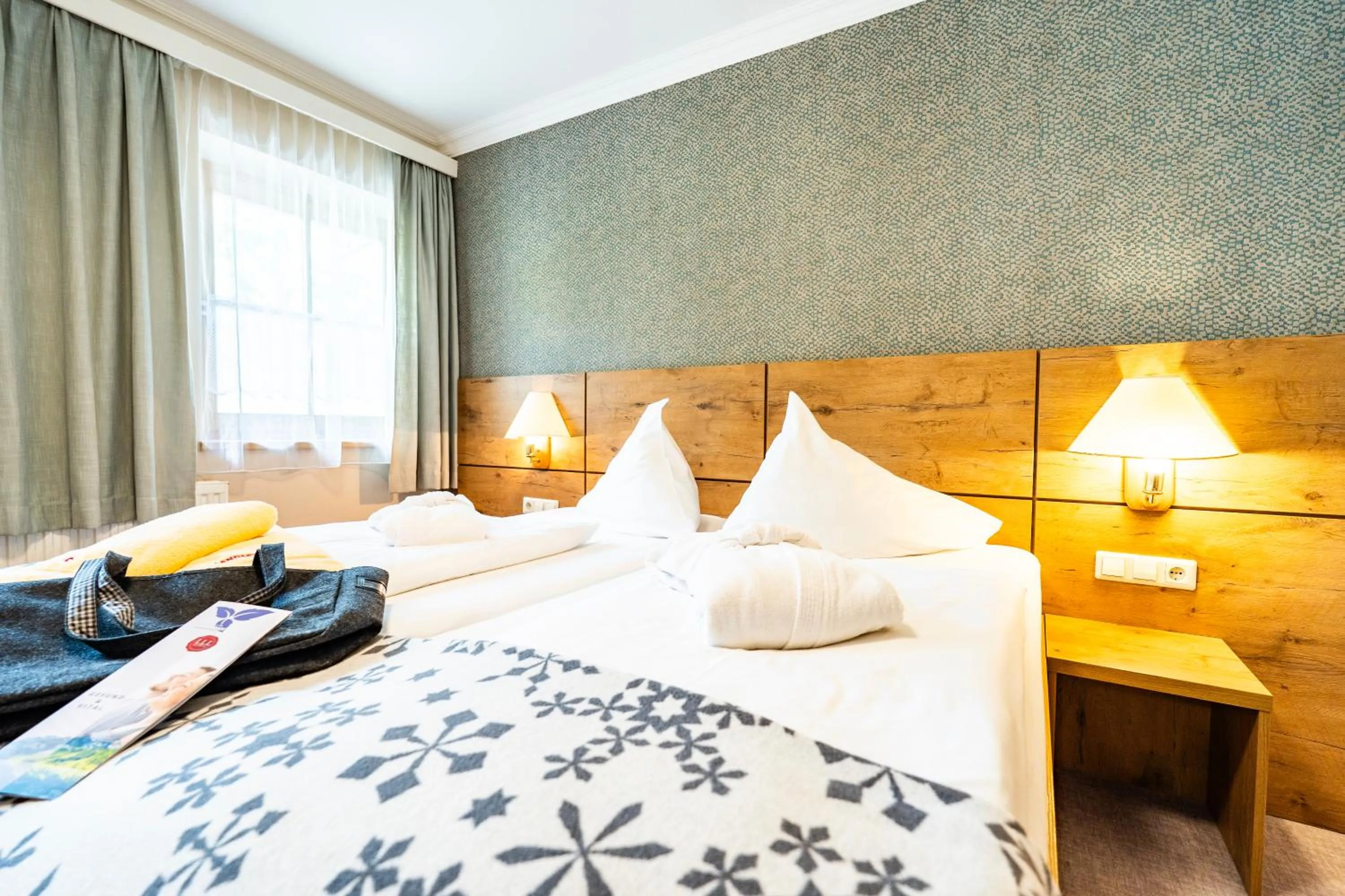 Bed in Hotel Vitaler Landauerhof