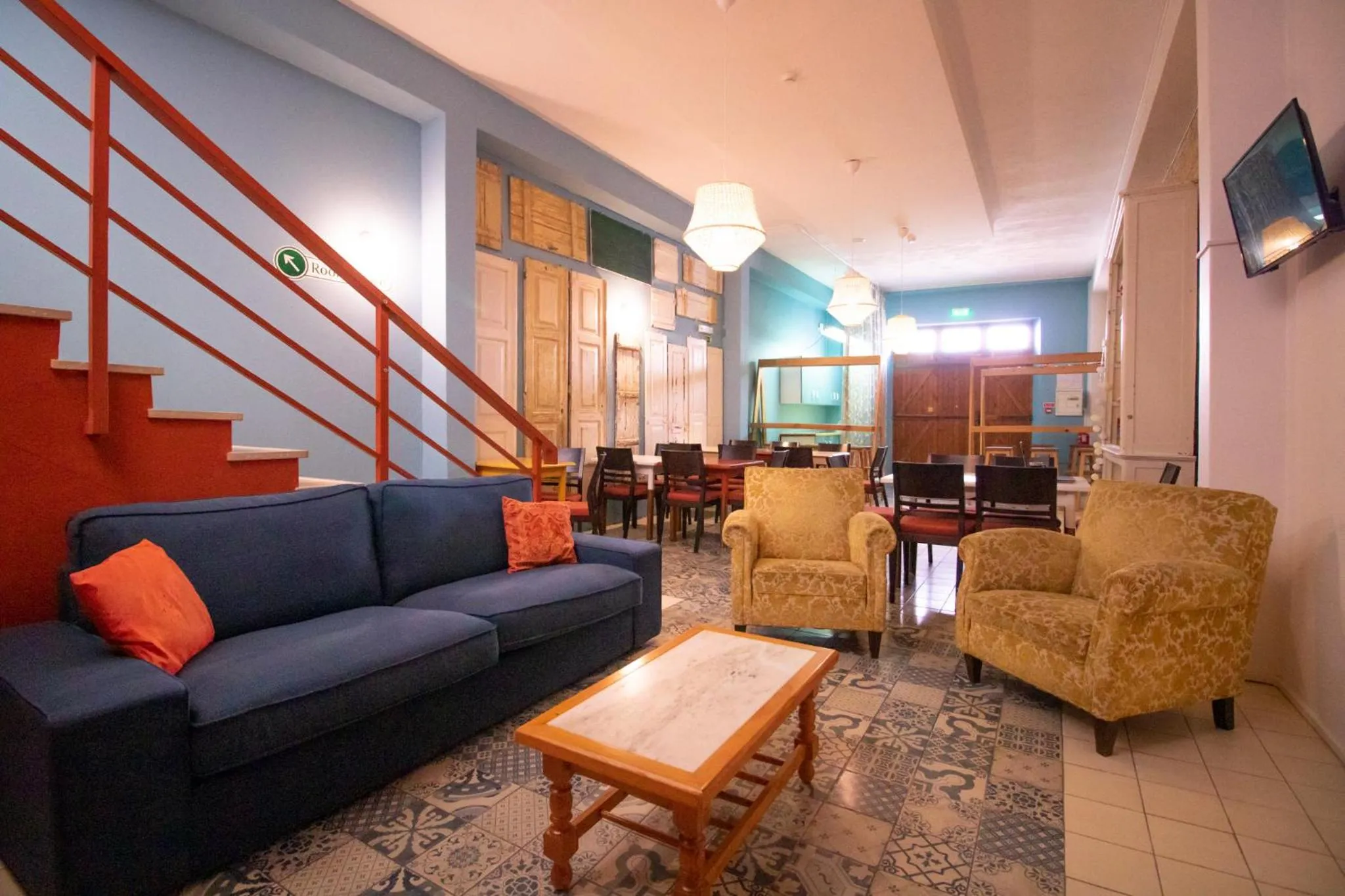 Living room in Tilia Hostel