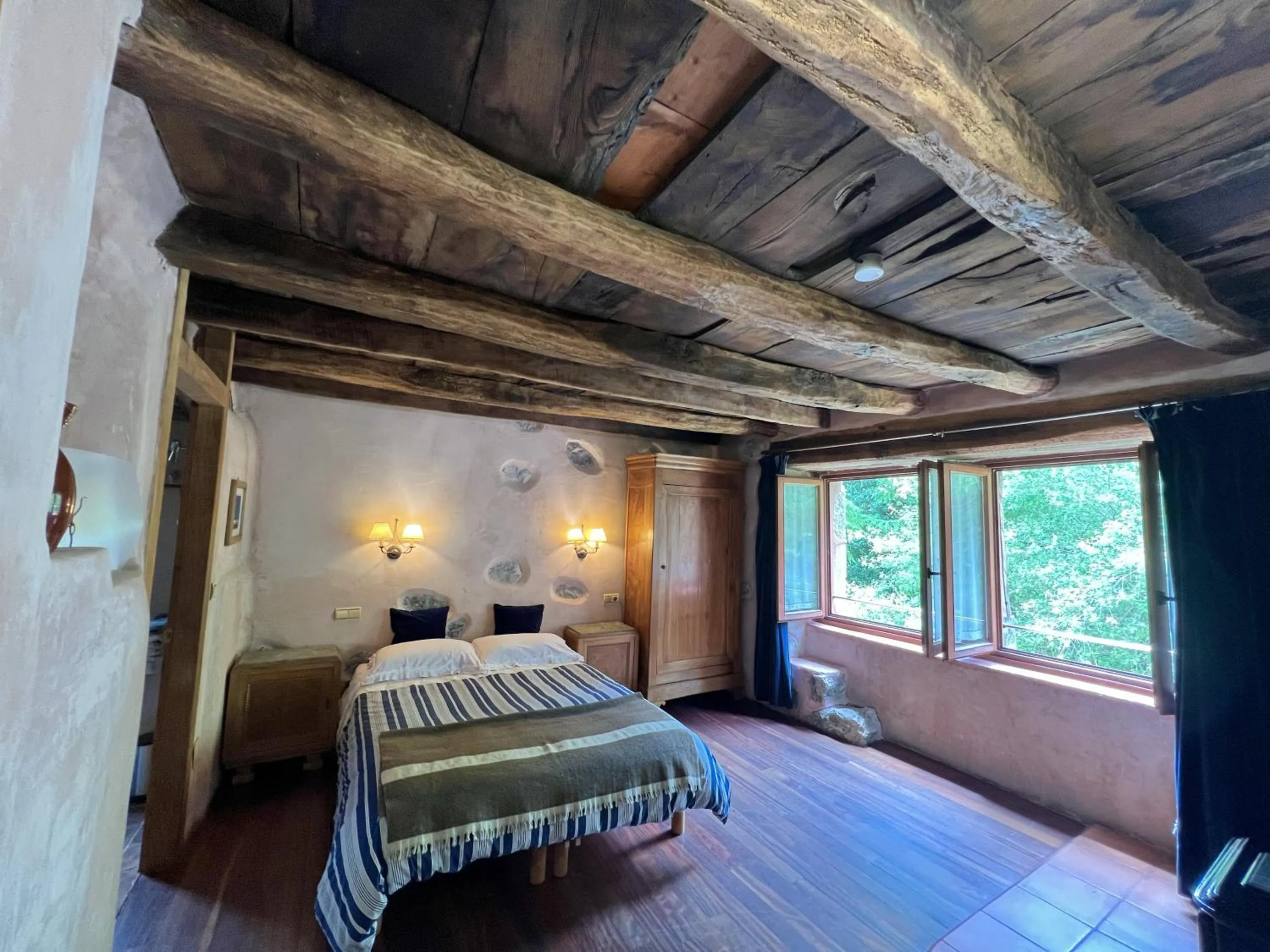 Bed in Casa Rural Ecológica Kaaño Etxea