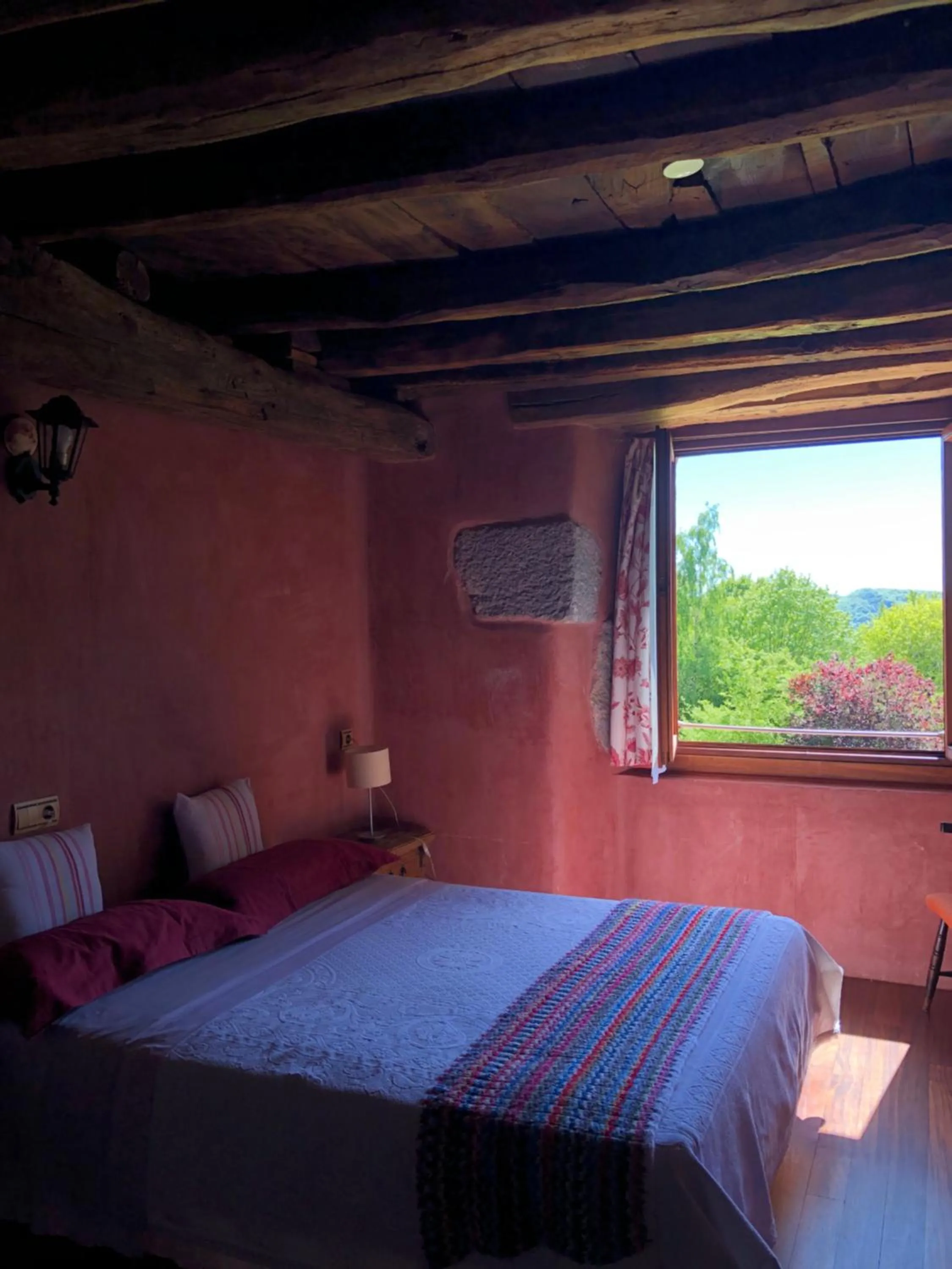 Bed in Casa Rural Ecológica Kaaño Etxea