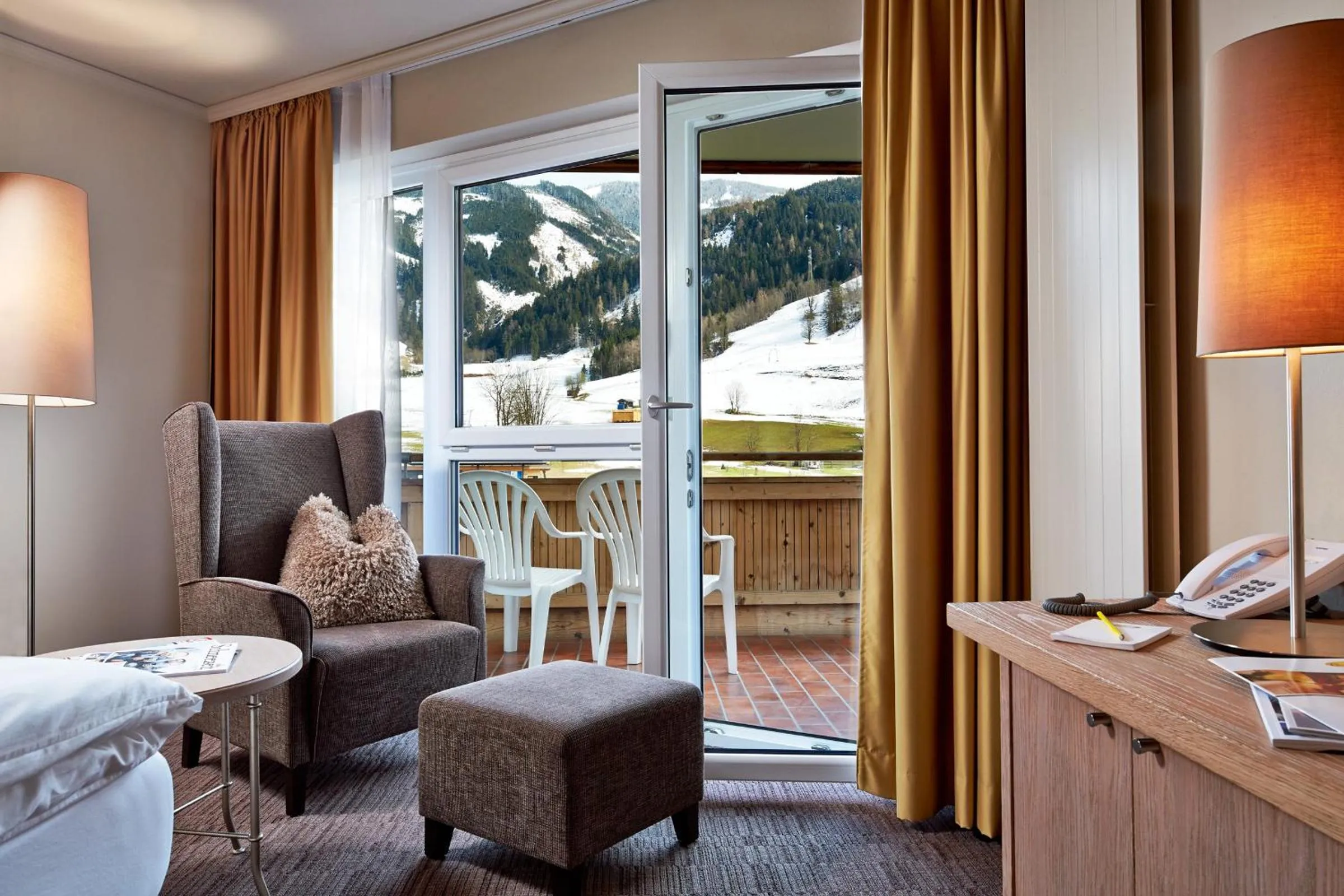 View (from property/room) in Hotel Barbarahof 4 stars Superior - Adults Only "soft" from 10 years - Skibus-stop
