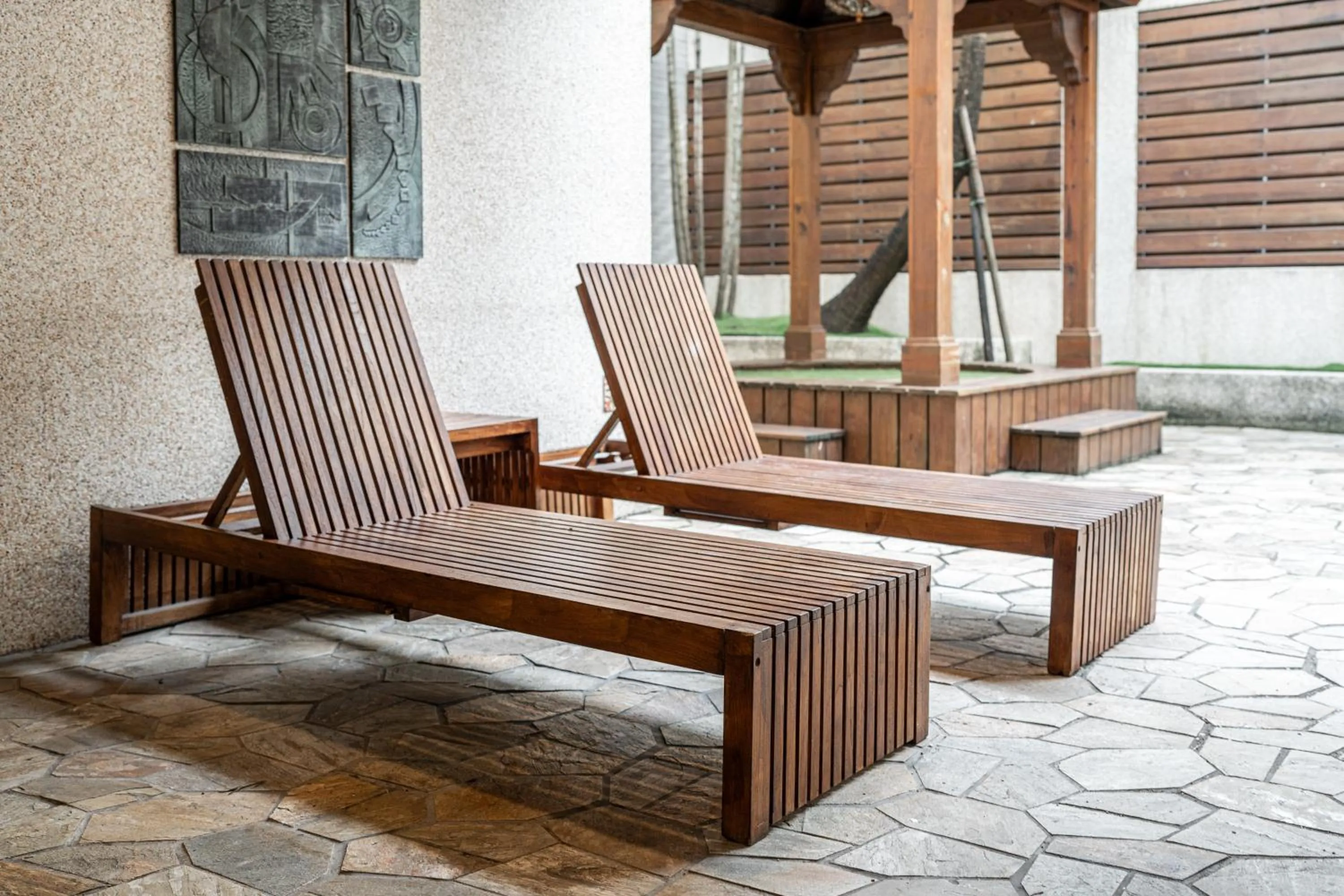 Patio in OHYA Chain Boutique Motel-Yongkang