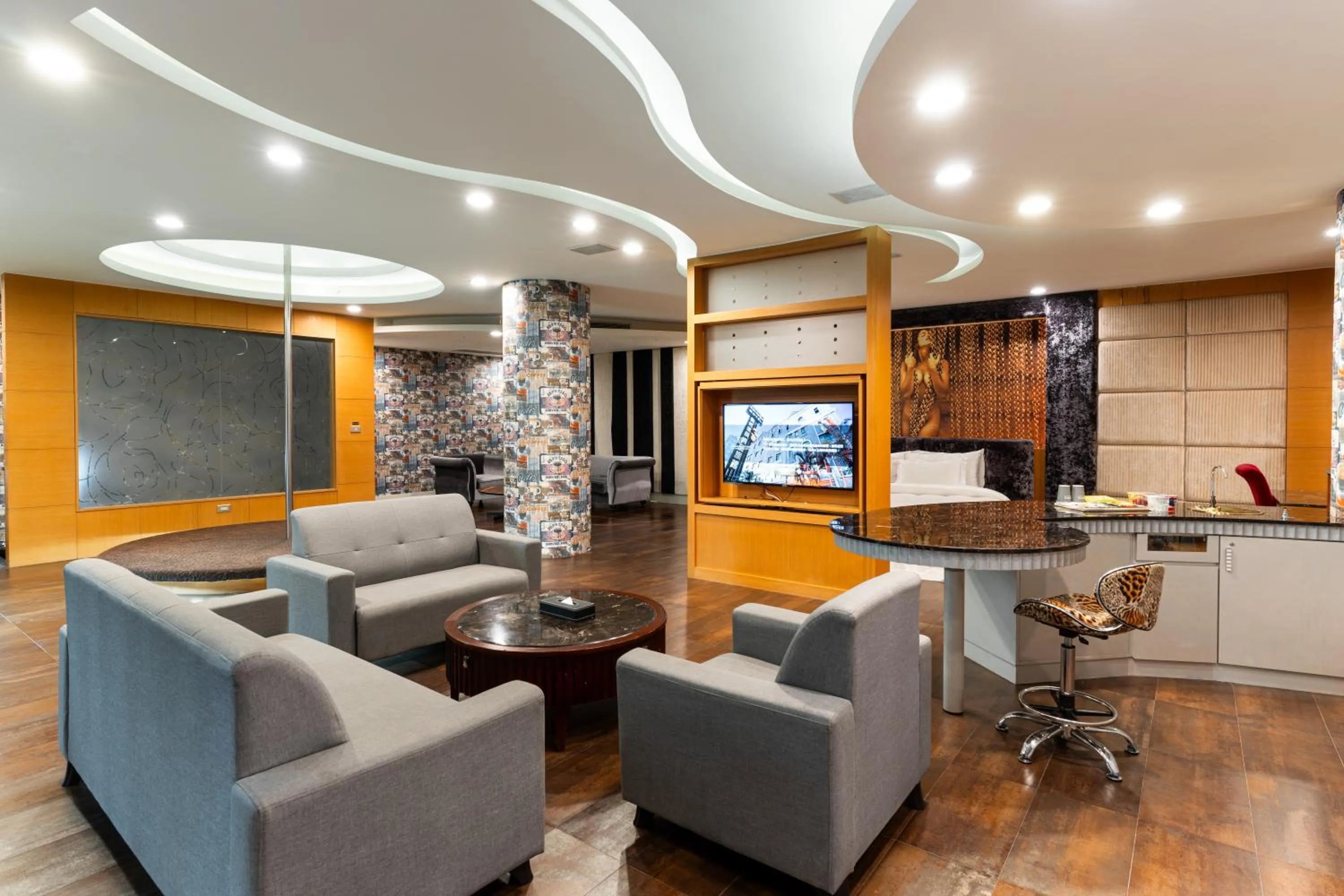 Living room in OHYA Chain Boutique Motel-Xinying