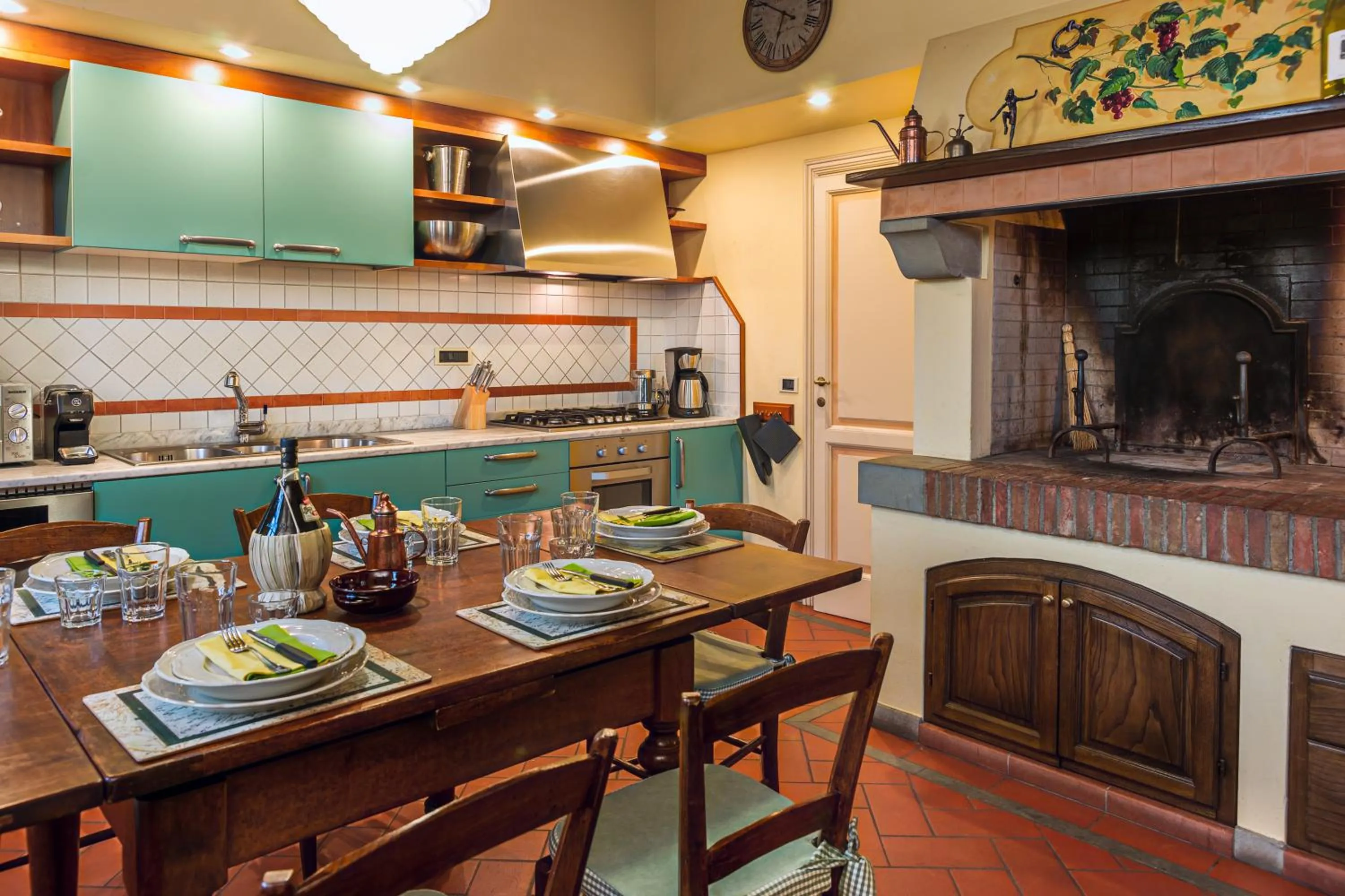 Communal kitchen in Villa Colombai